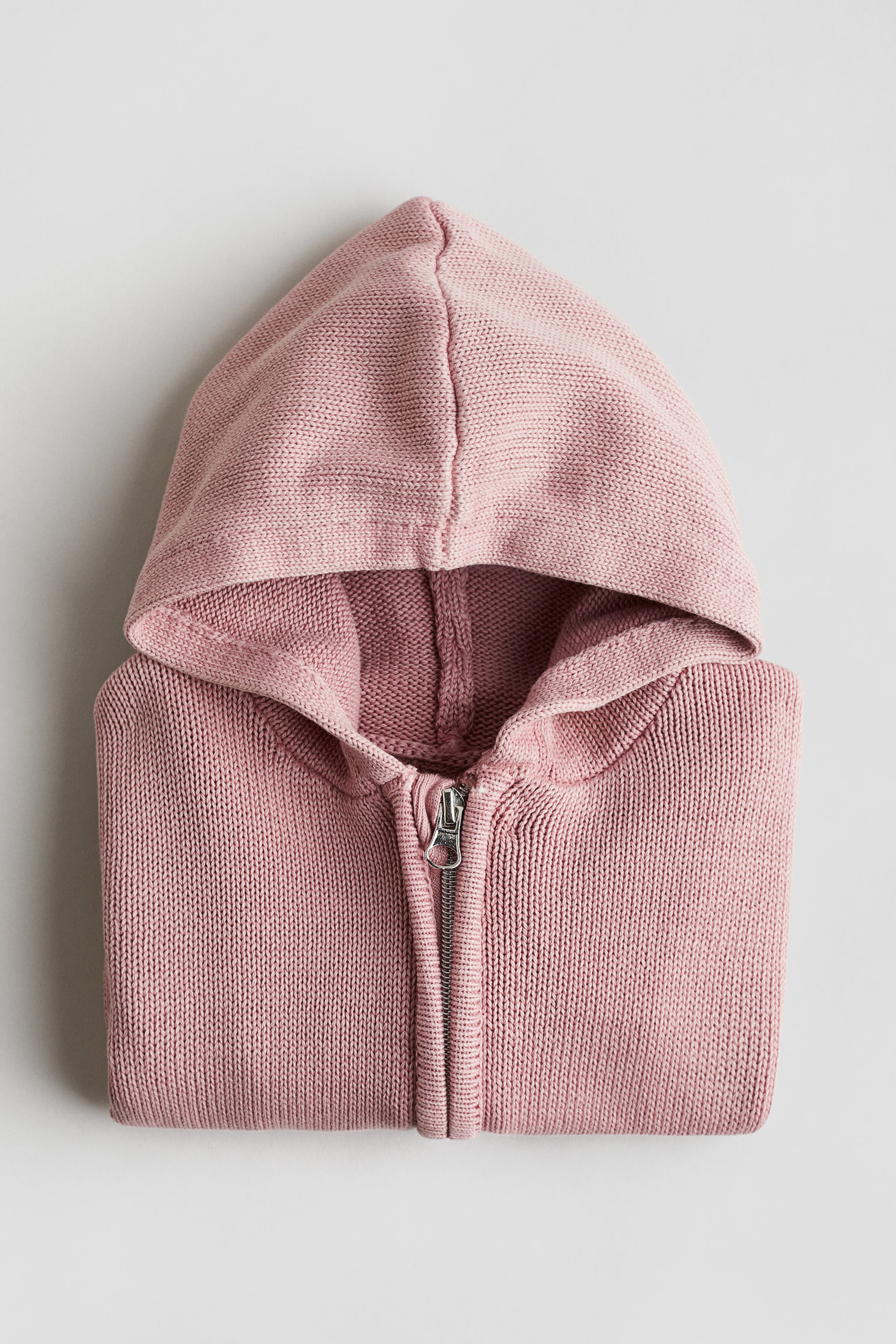 Knit Cotton Hooded Jacket