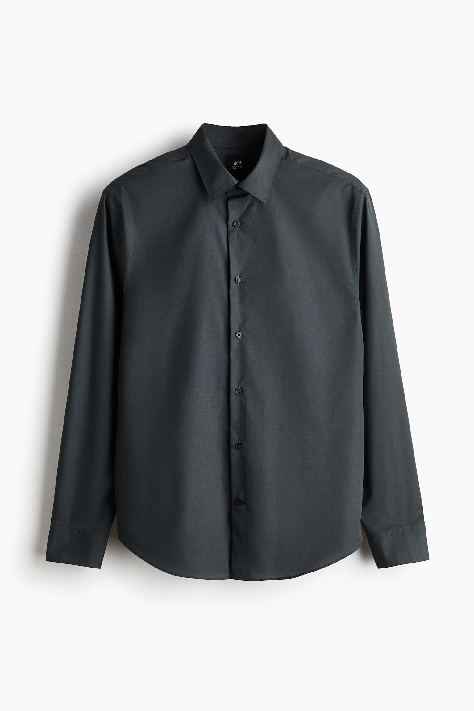Regular Fit Easy-iron shirt - Dark grey/Black/White/Light blue/Light blue/Light blue/Striped