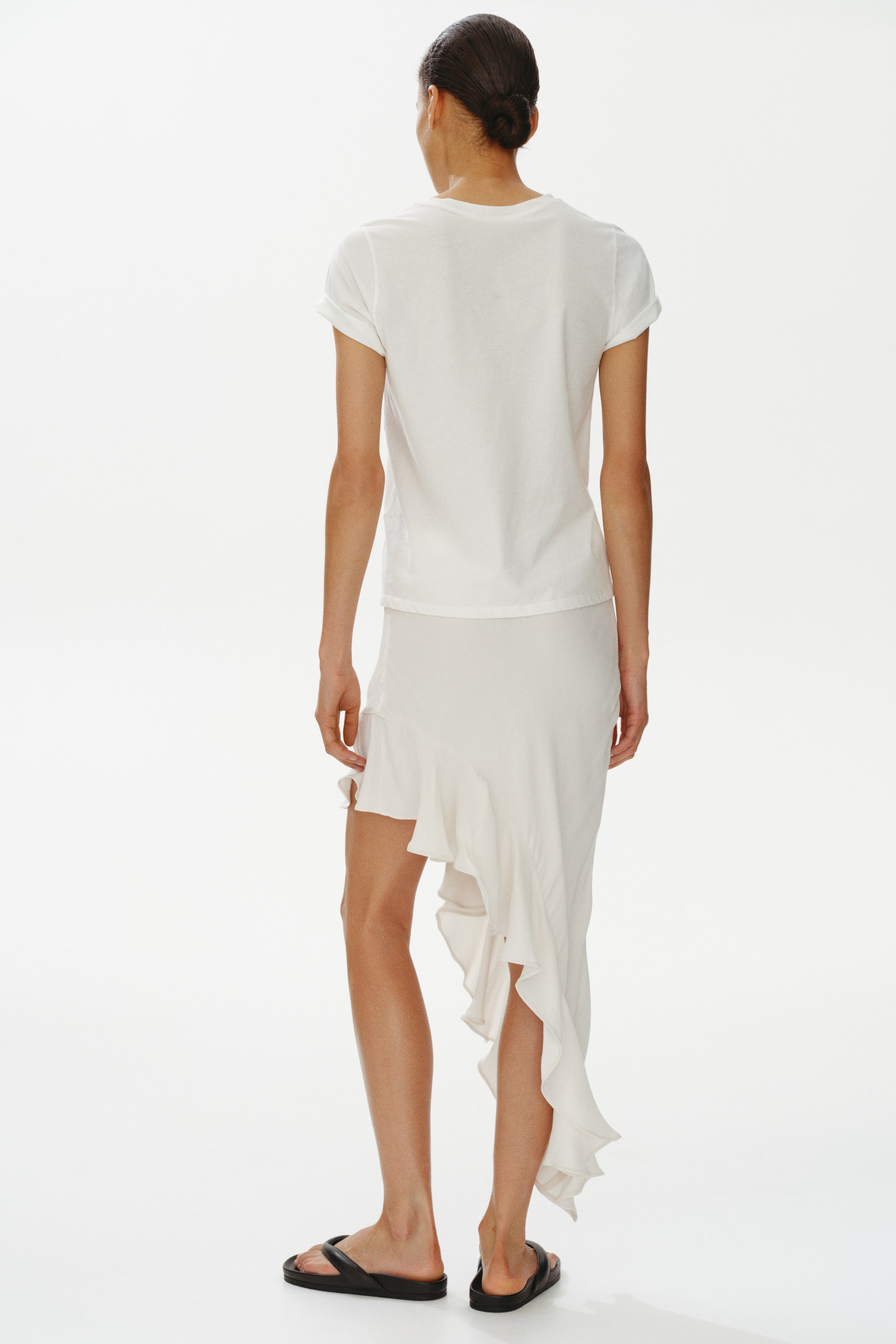 Женские юбки H&M Flounce-Trimmed Viscose Skirt — фото 7