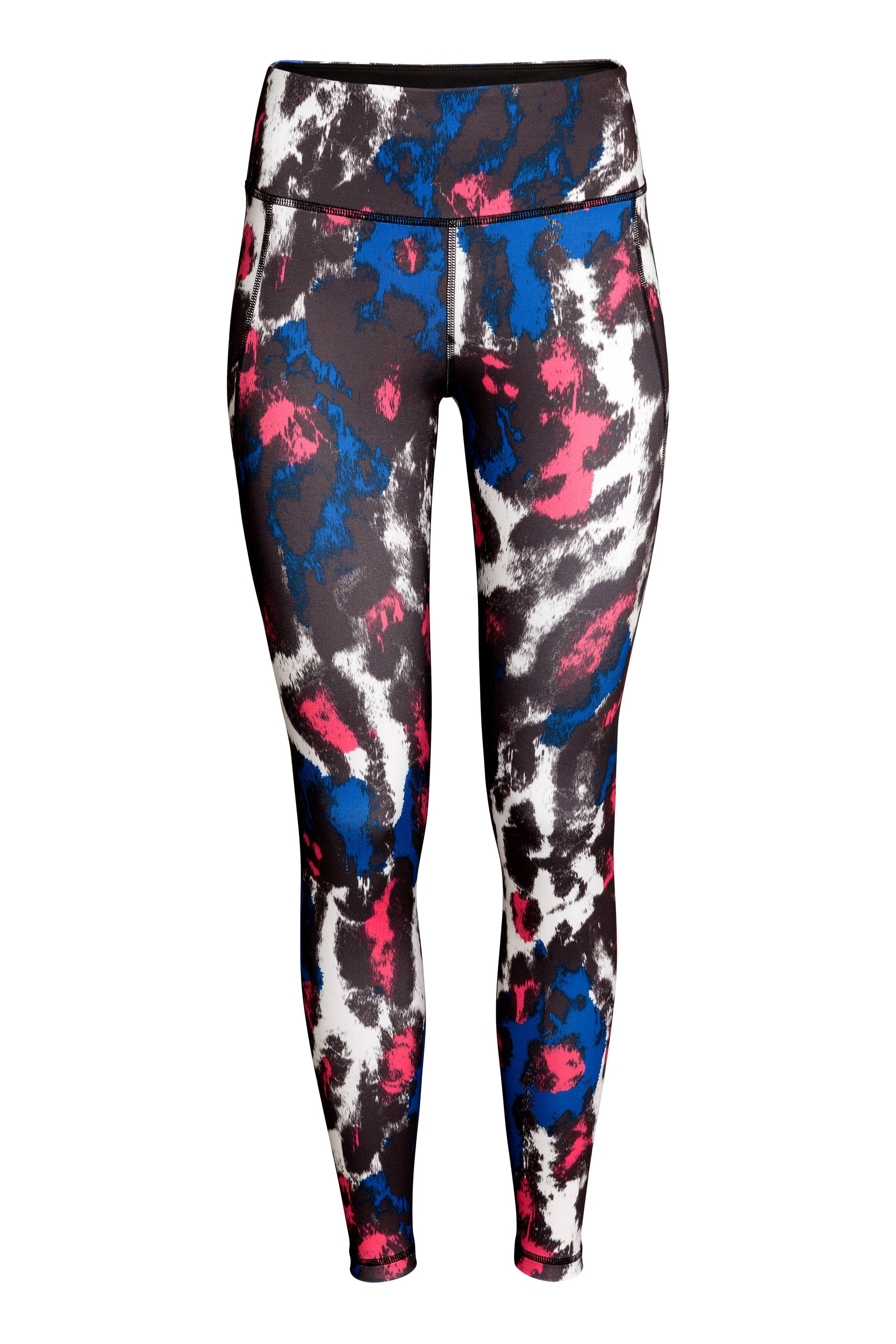 Grotere afbeelding bekijken: Sportlegging - Neonroze/dessin - DAMES | H&M NL 1