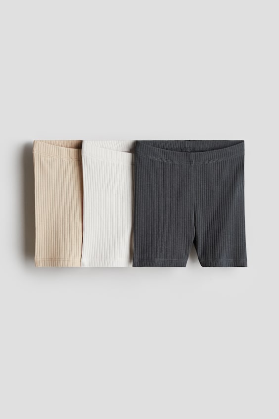 Детские шорты H&M 3-pack Ribbed Bike Shorts