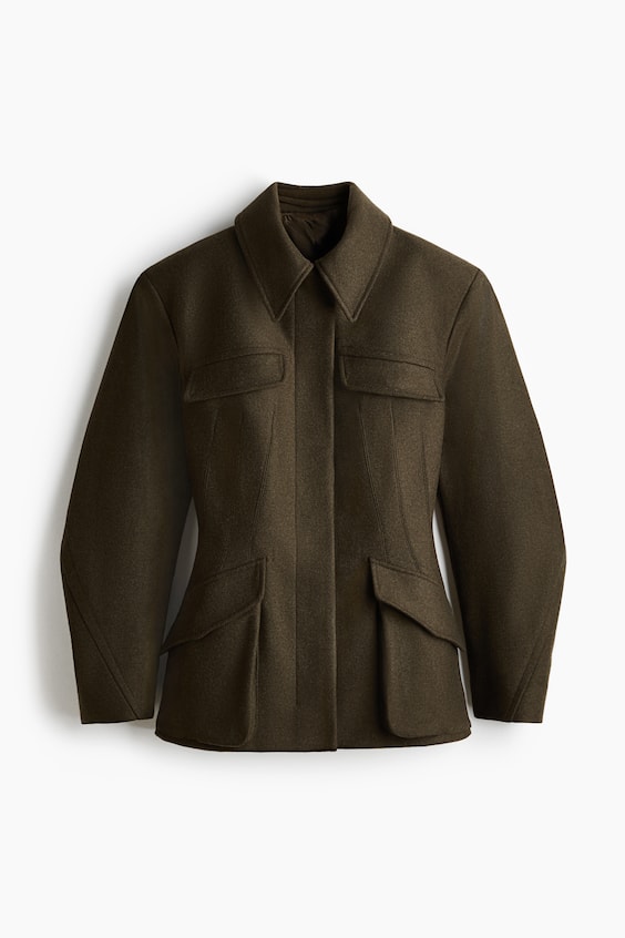 Женские куртки H&M Wool-Blend Jacket