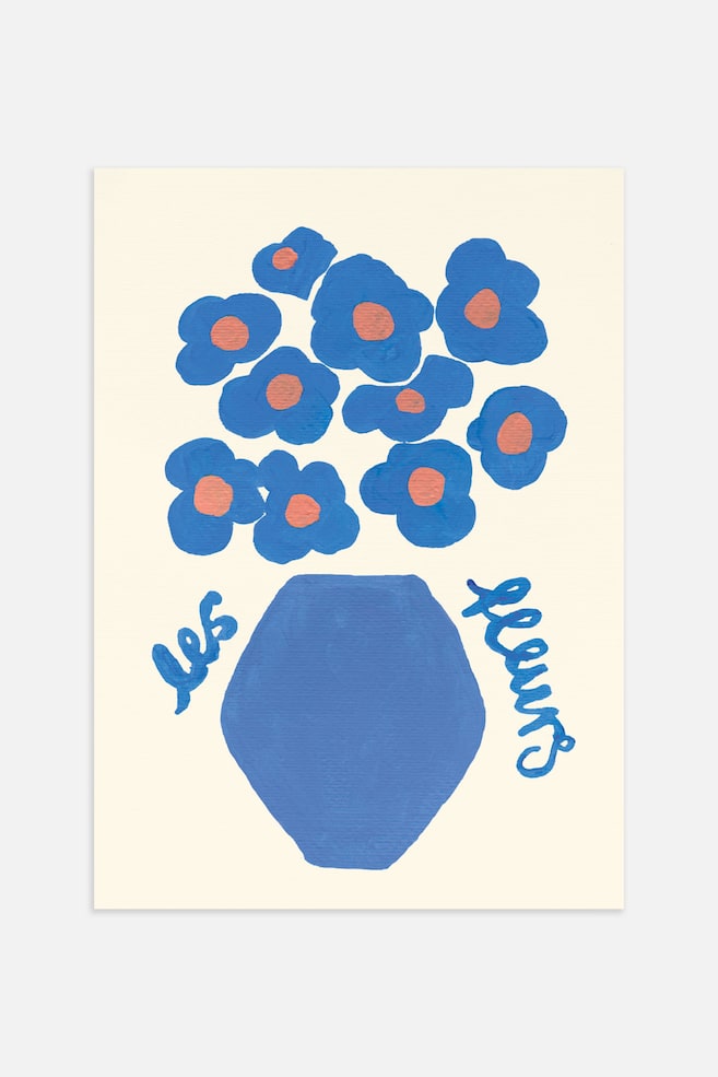 Les Fleurs Poster - Blue/beige - 1