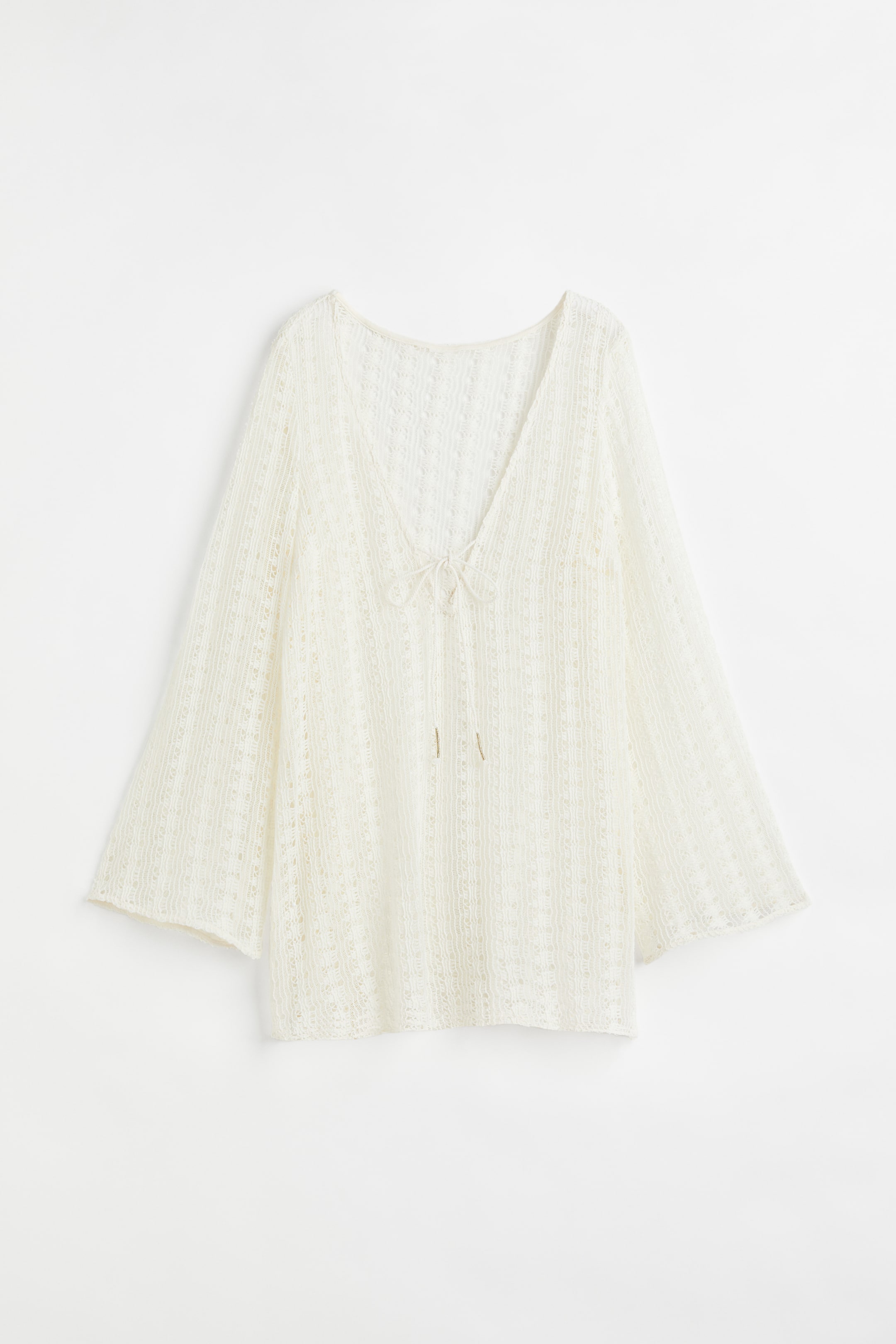 Größeres Bild ansehen: Strand-Kaftan in Häkeloptik - Cremefarben - Ladies | H&M DE 1