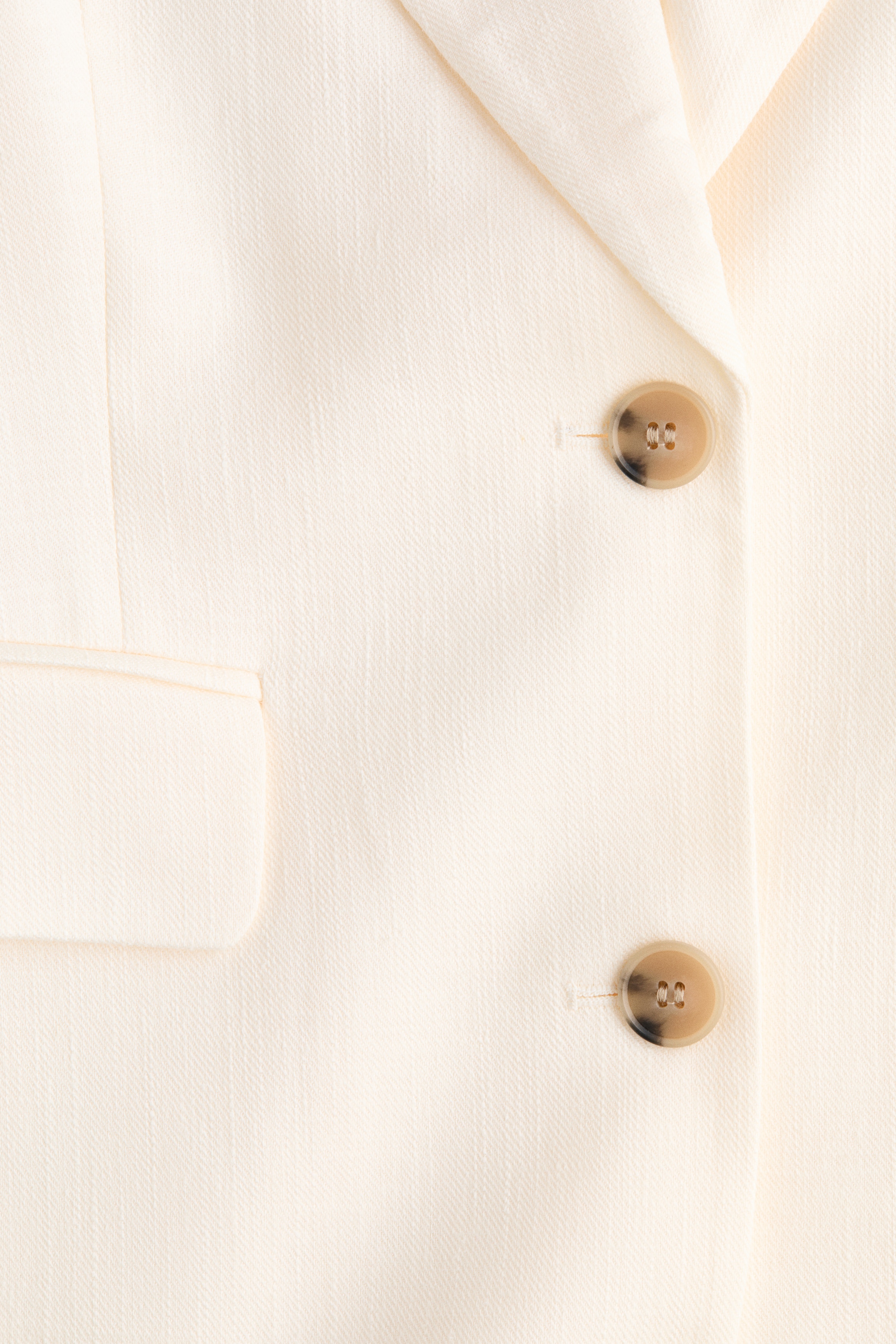 Single-breasted linen-blend blazer