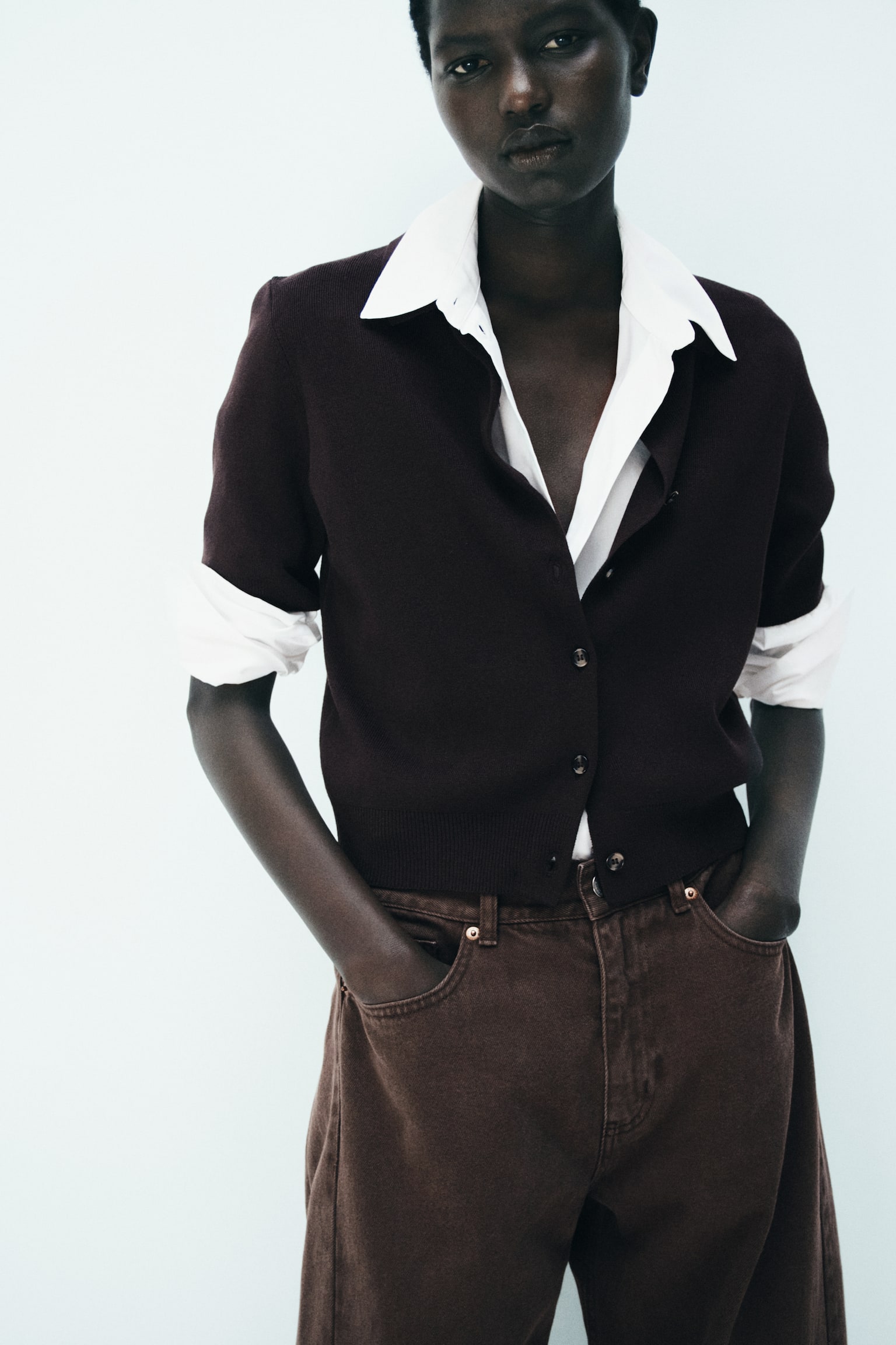 Barrel Regular Waist Jeans - Marron/Bleu denim clair/Dark denim blue - 7