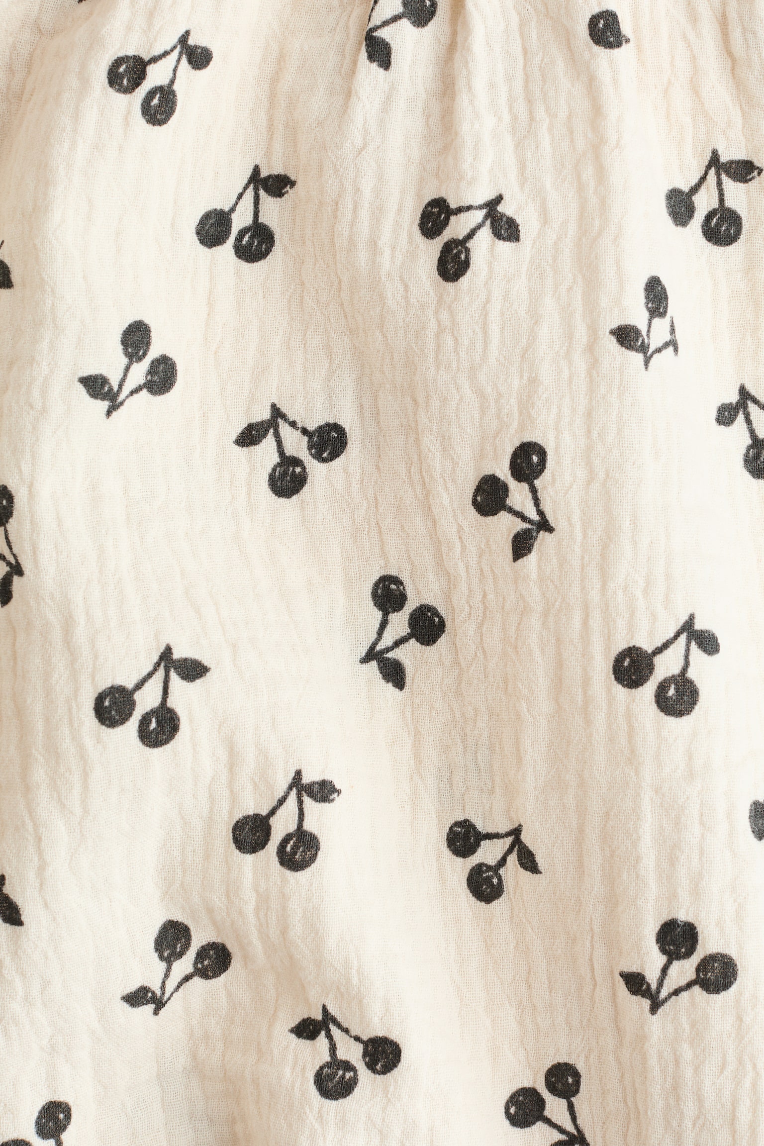 2-piece printed muslin set - Light beige/Cherries - 2