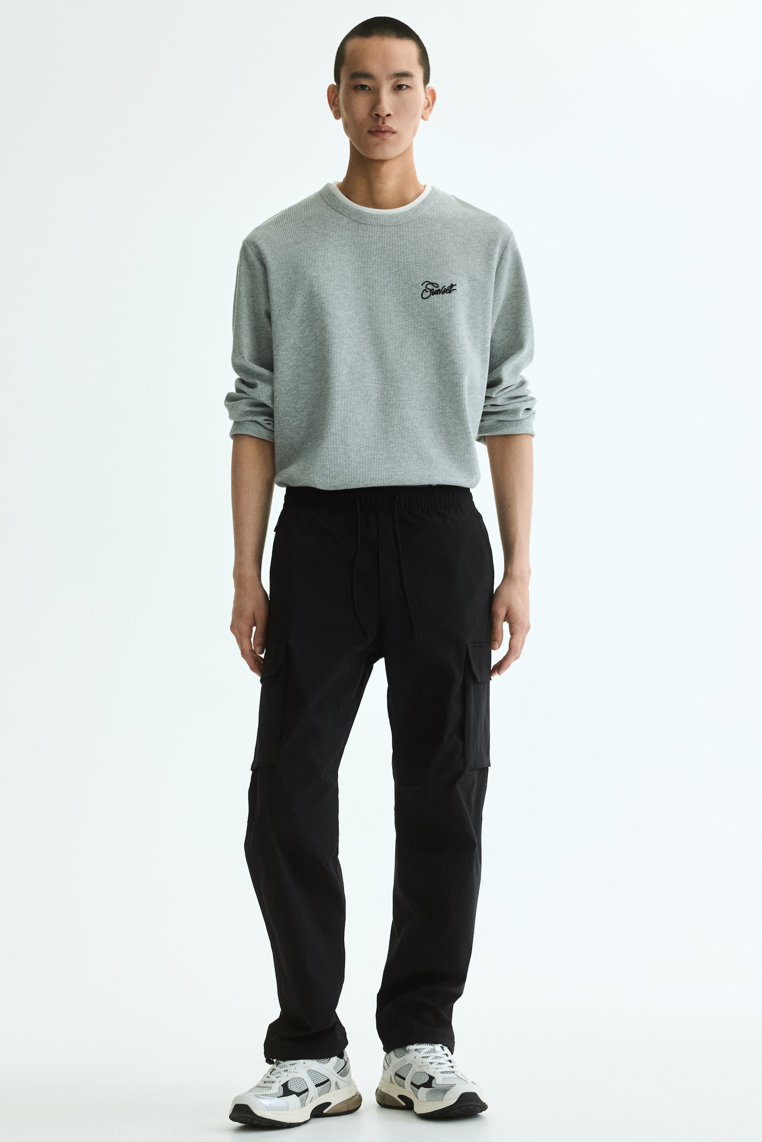 Regular Fit Cargo trousers - Black/Dark grey/Dark khaki green - 1