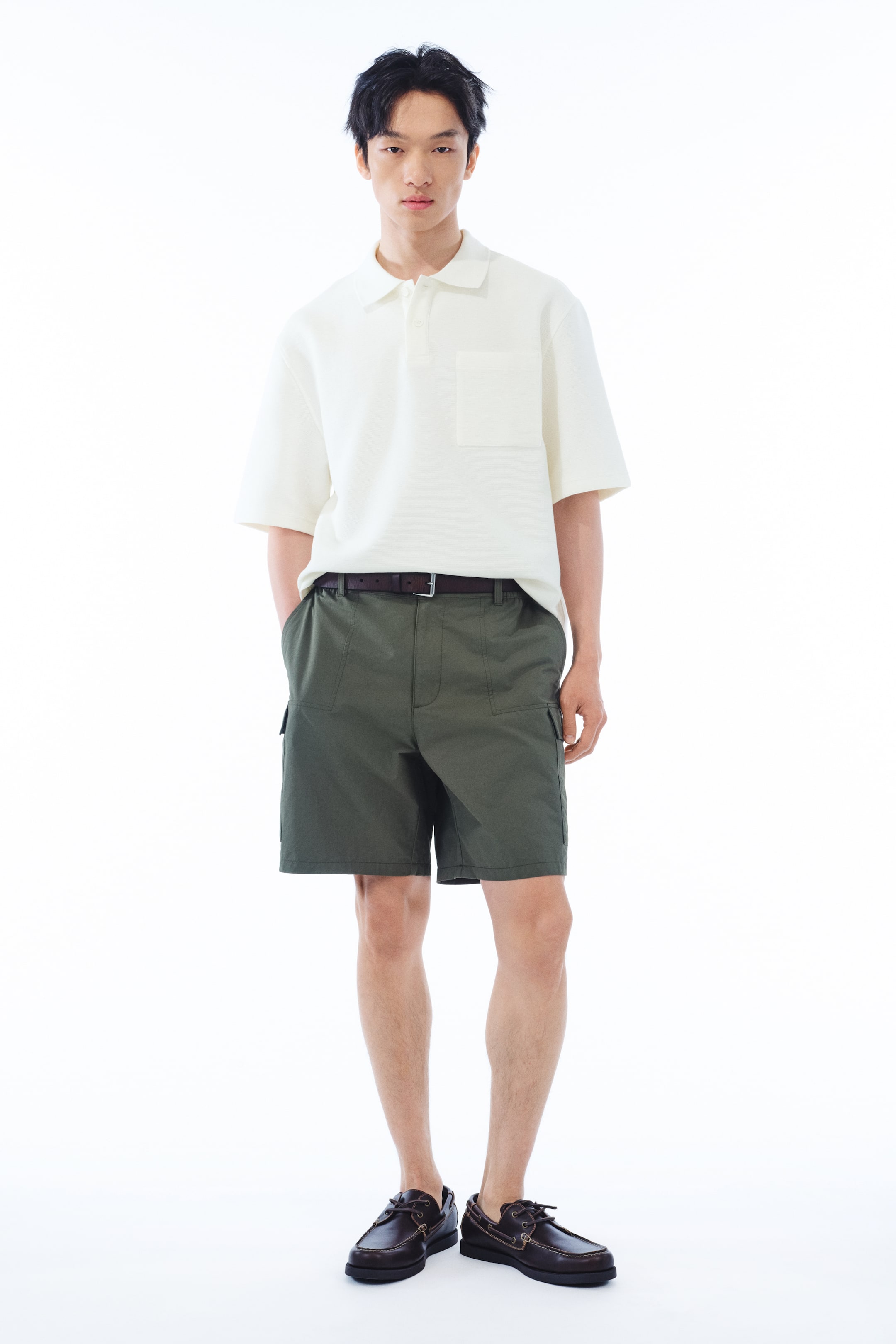 View larger image: Loose Fit Polo shirt - Cream - Men | H&M SG 1