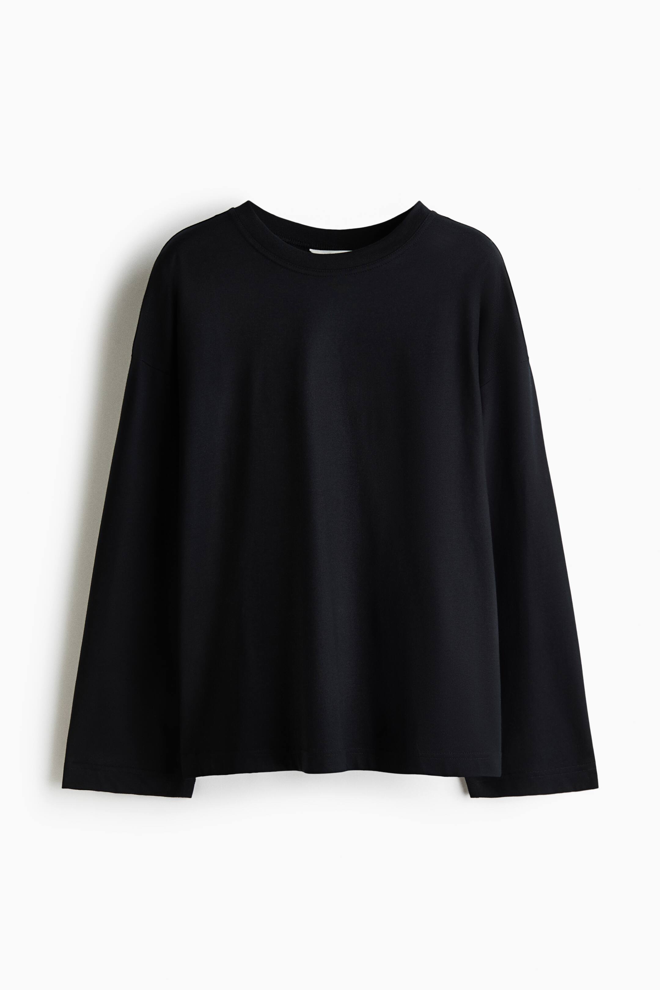 View larger image: Loose-fit cotton top - Black - Ladies | H&M 1