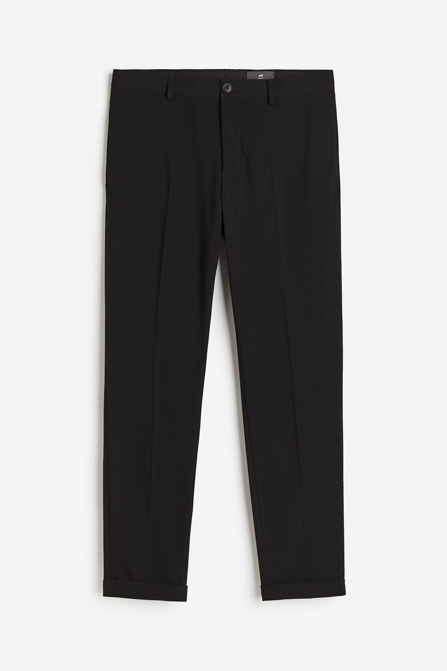 Slim Fit Cropped suit trousers - Black - 2