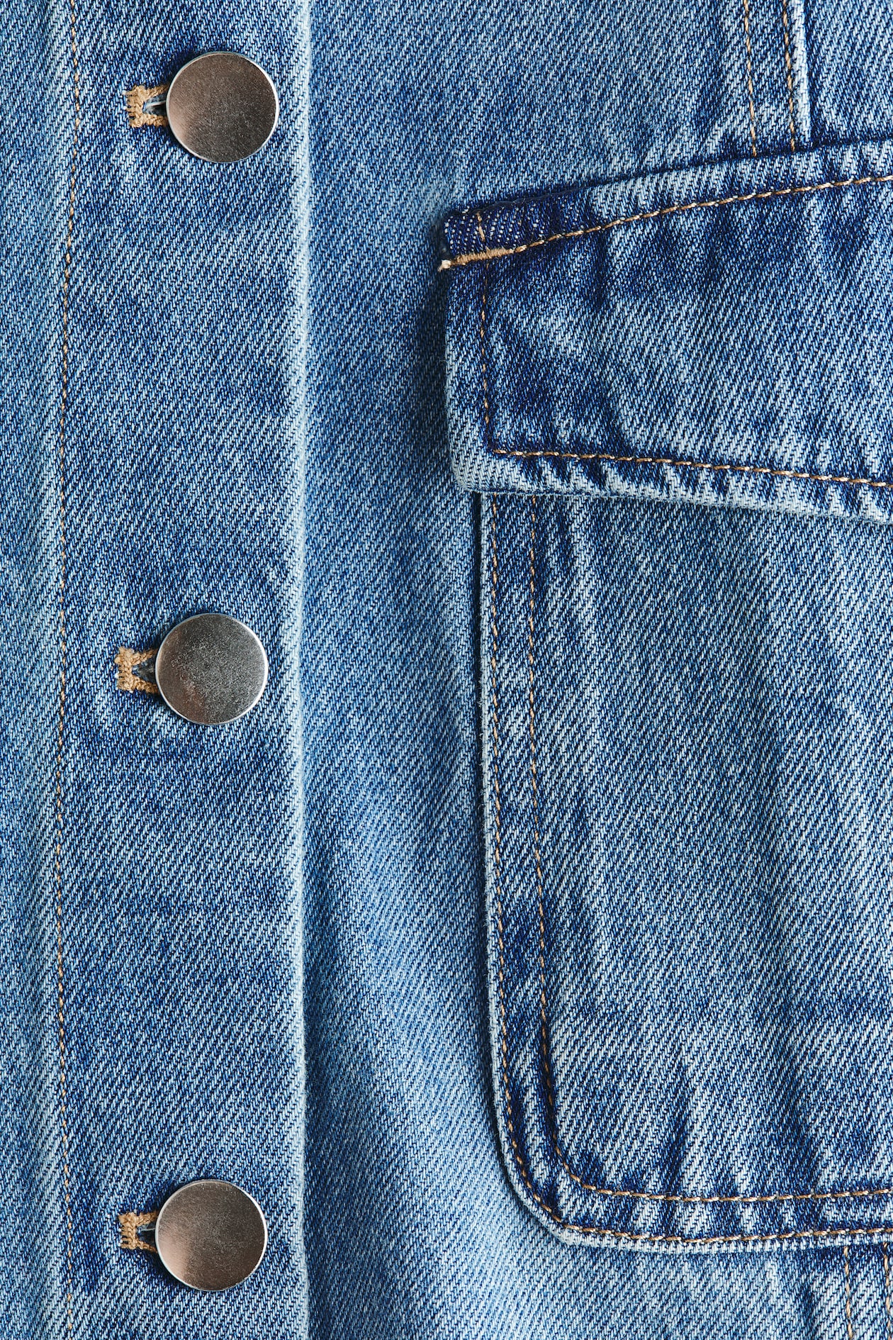 Button-Front Denim Dress - image 4