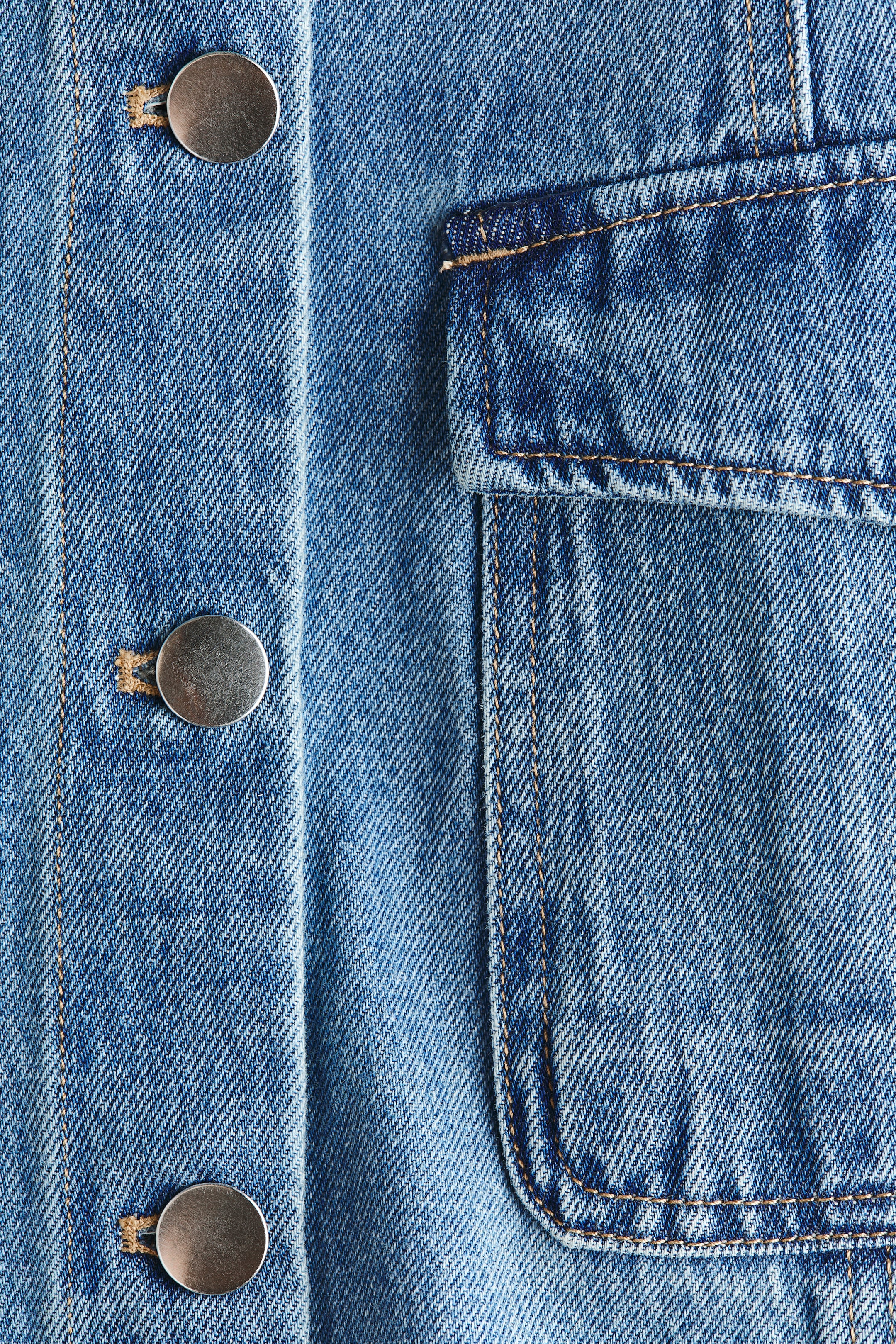 Button-Front Denim Dress