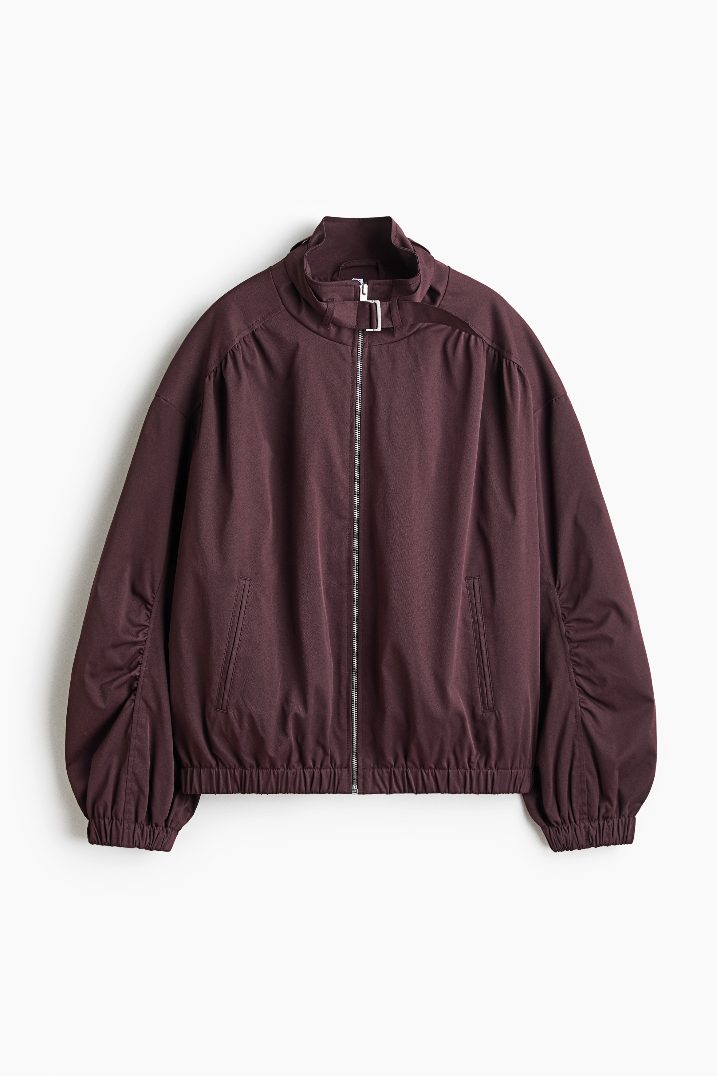 Cazadora bomber oversize - Burdeos/Azul oscuro