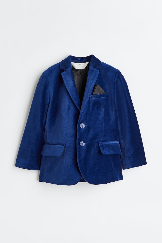 Velvet jacket - Dark blue - 1