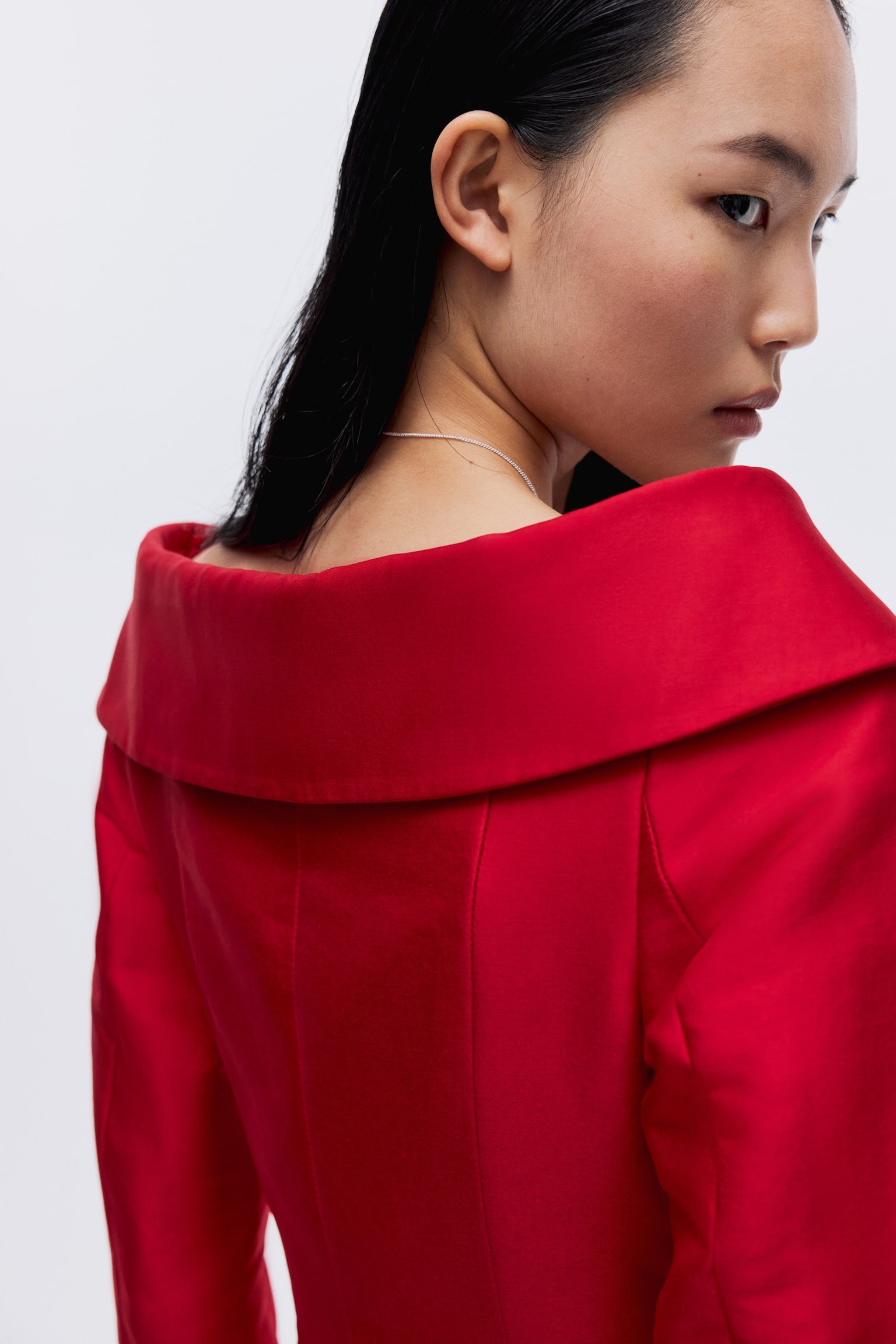 Double-breasted blazer dress - Bright red/Black - 5