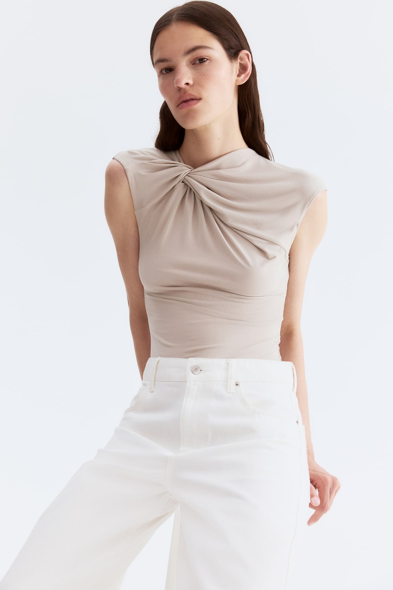 Twist-Detail Thong Bodysuit