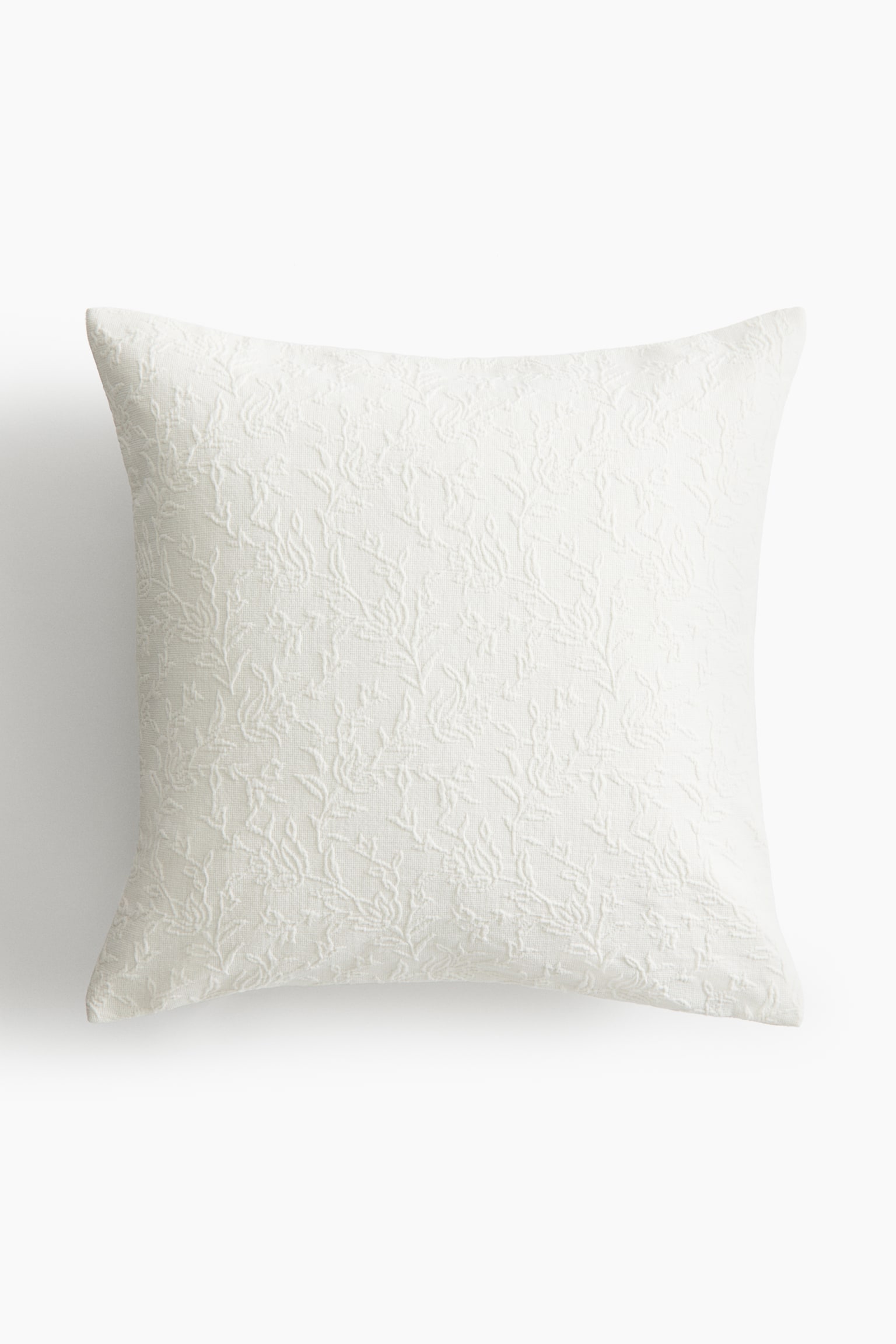 Brocade-weave cushion cover - White - 1