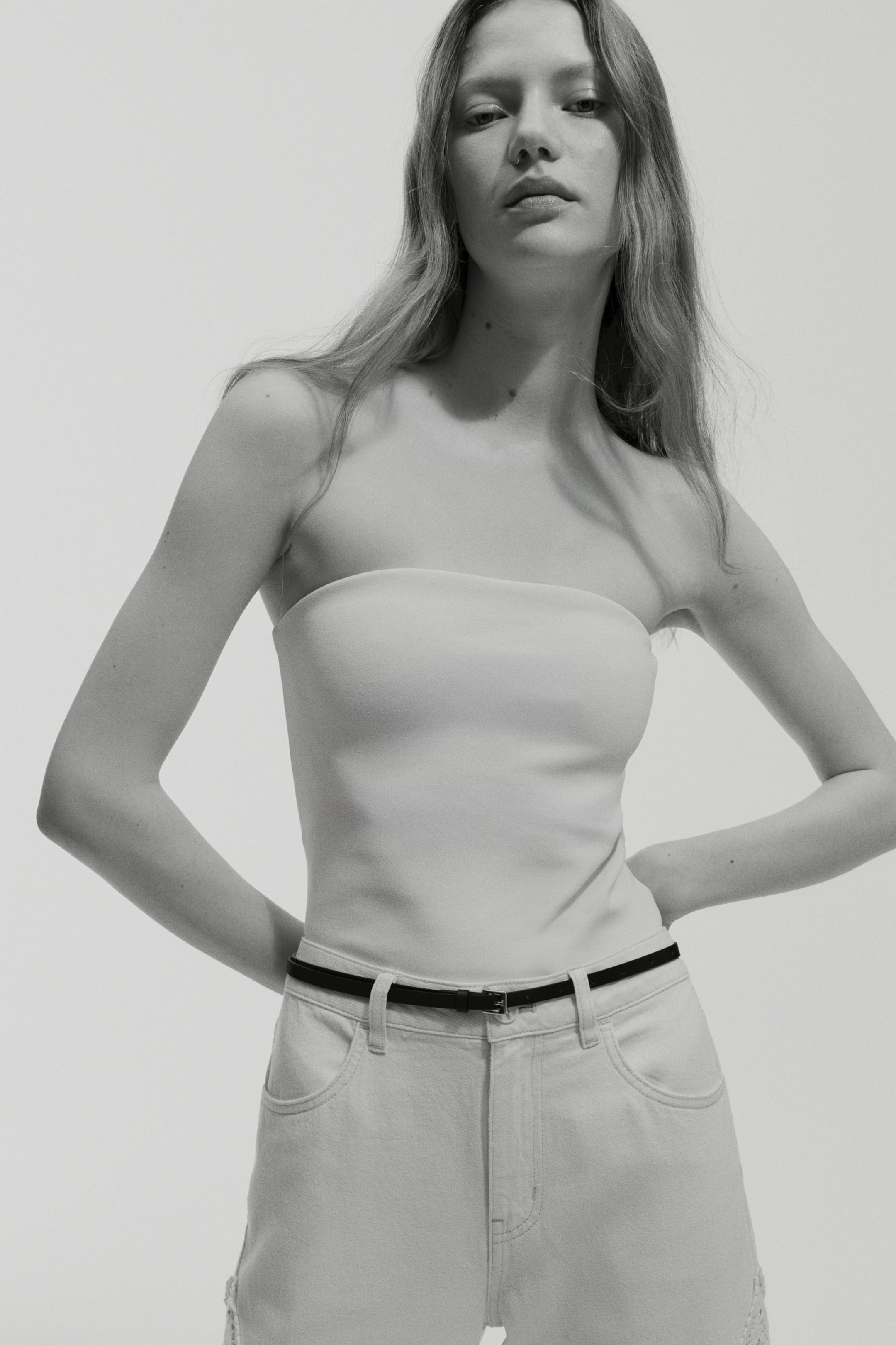 View larger image: Split Leather Belt - Black - Ladies | H&M US 1