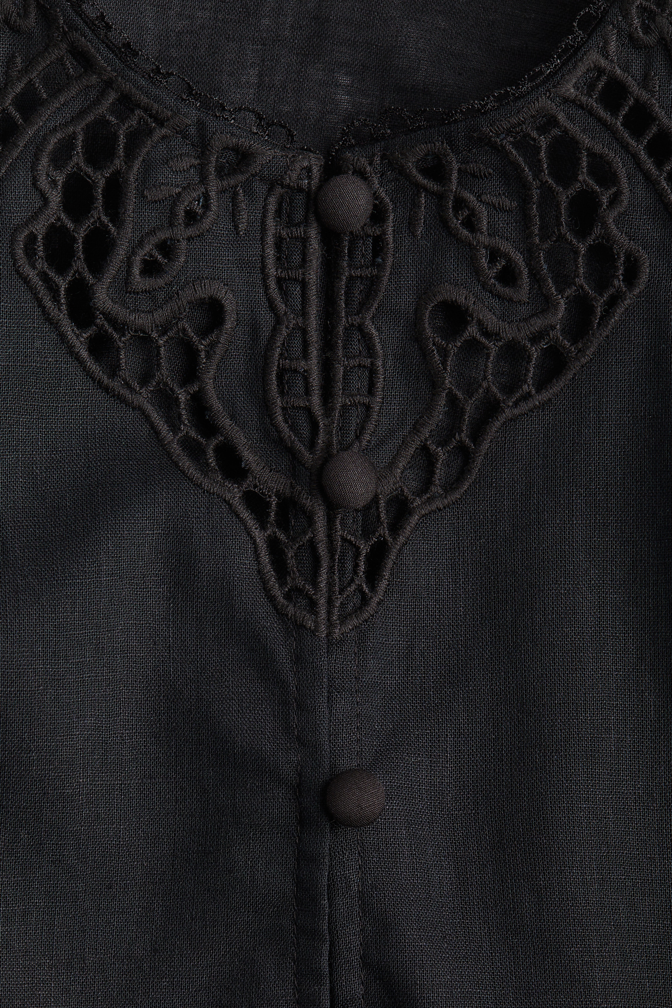 Linen-blend tunic dress