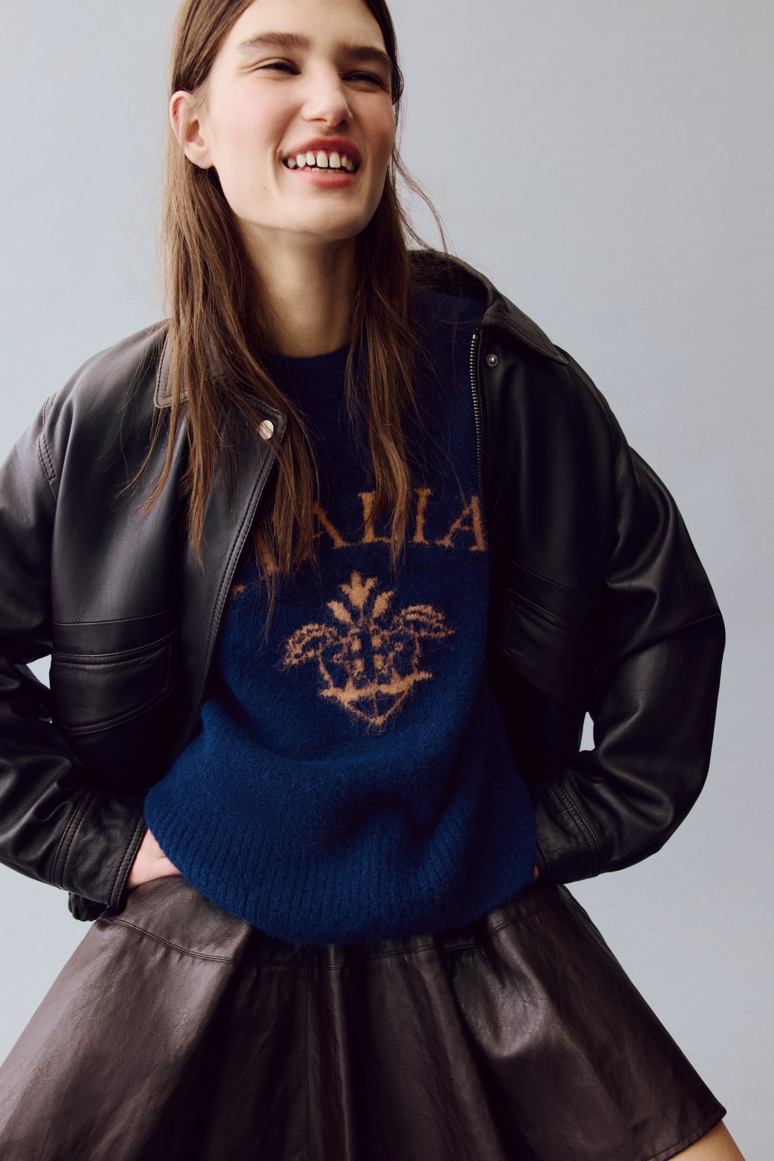 Jacquard-motif jumper - Dark blue/Italia/Light turquoise/Adore/Grey marl/Adore - 4