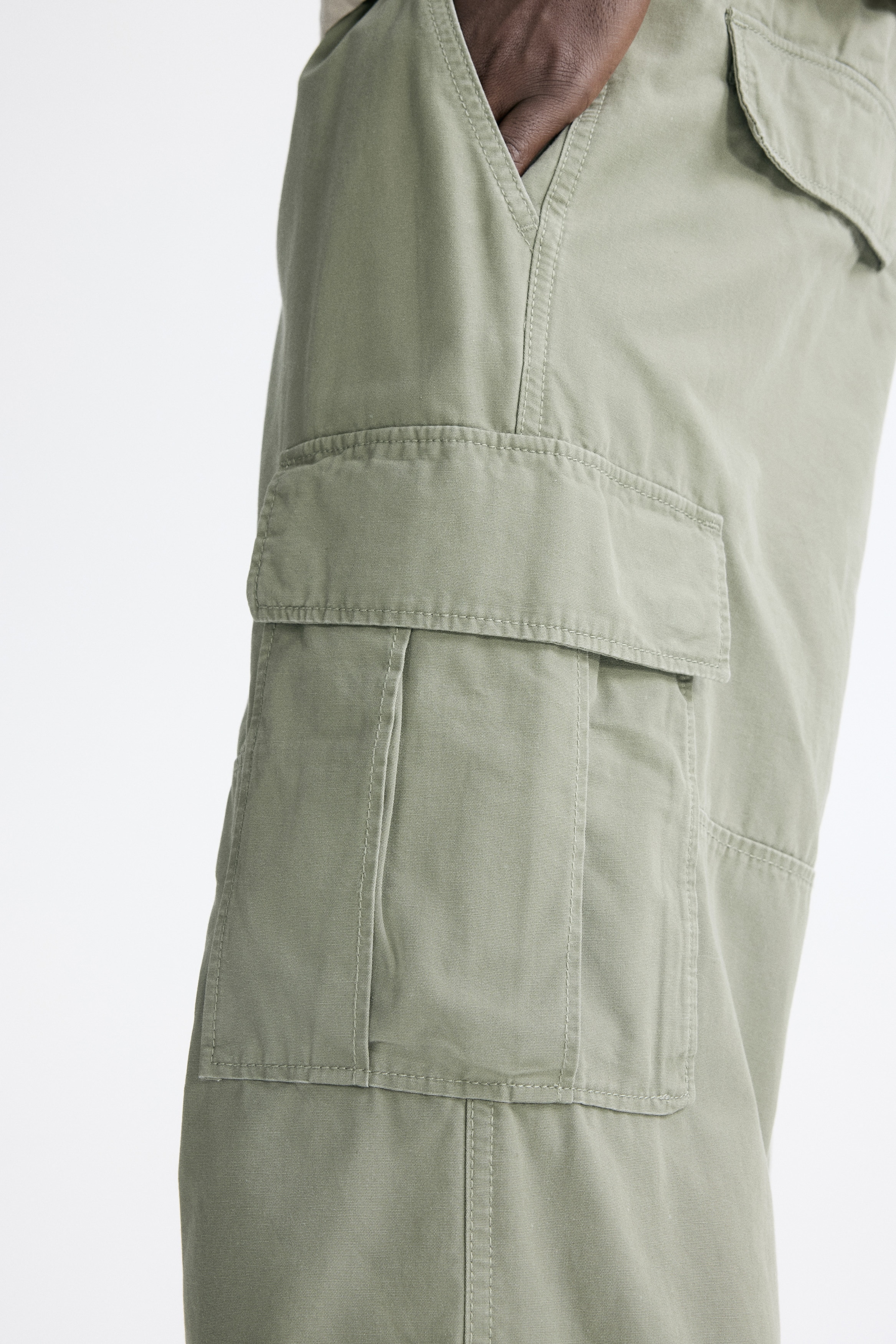 Relaxed Fit Cotton cargo trousers