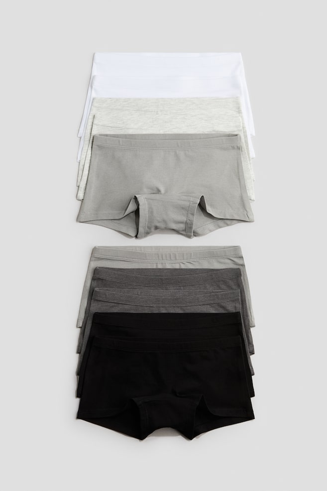 Kalhotky boxer 10 kusů - Tmavě šedá/světle šedá/Zelená/světle růžová/Šedá/modrá/fialová/Bledě růžová/světle šedý melír - 1