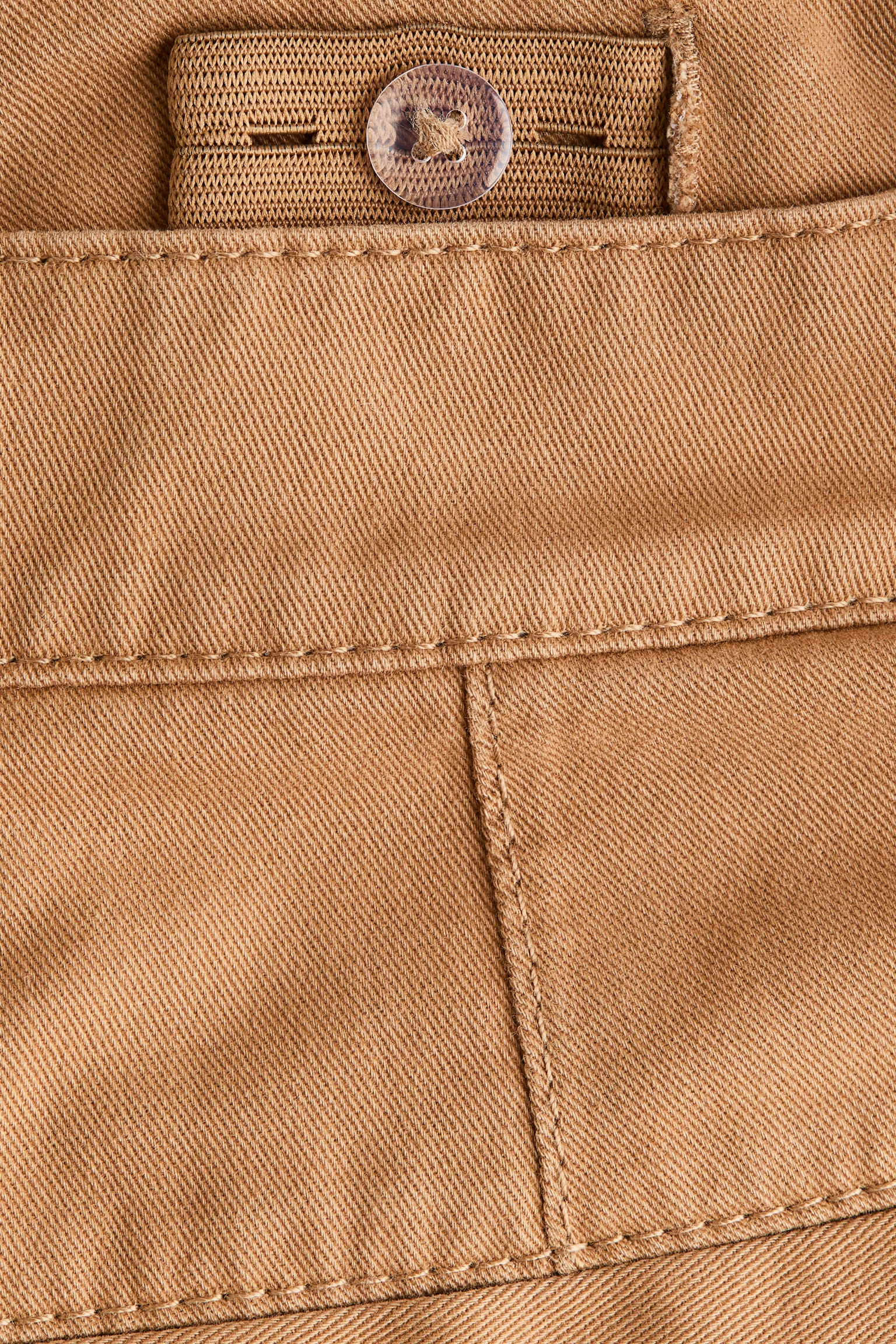 Детские брюки H&M Cotton Chinos, цвет: Бежевый — фото 4