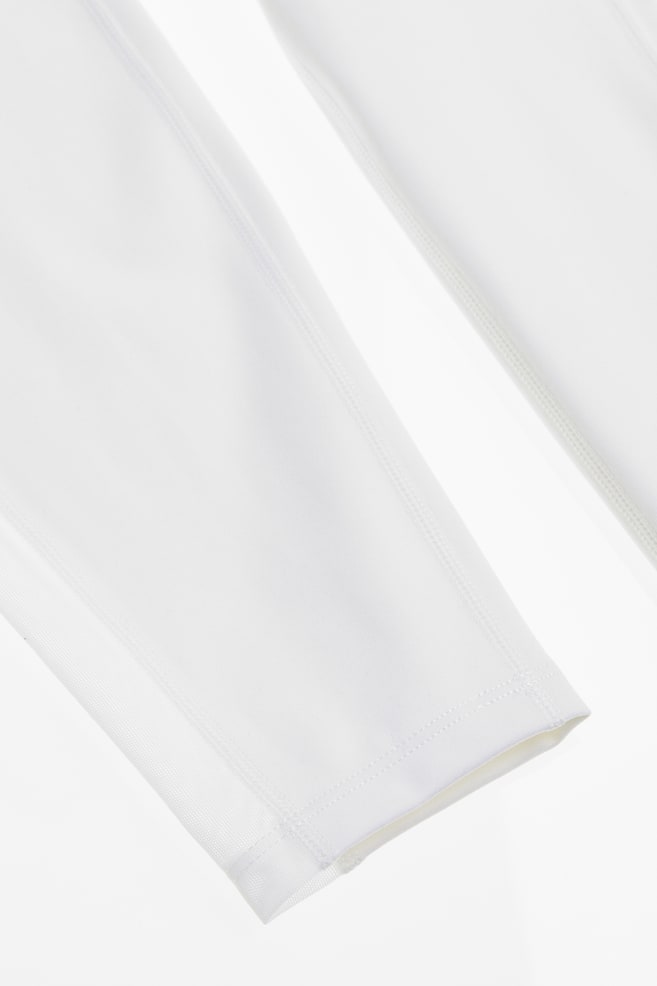 DryMove™ Pocket-detail sports tights - White/Black - 9
