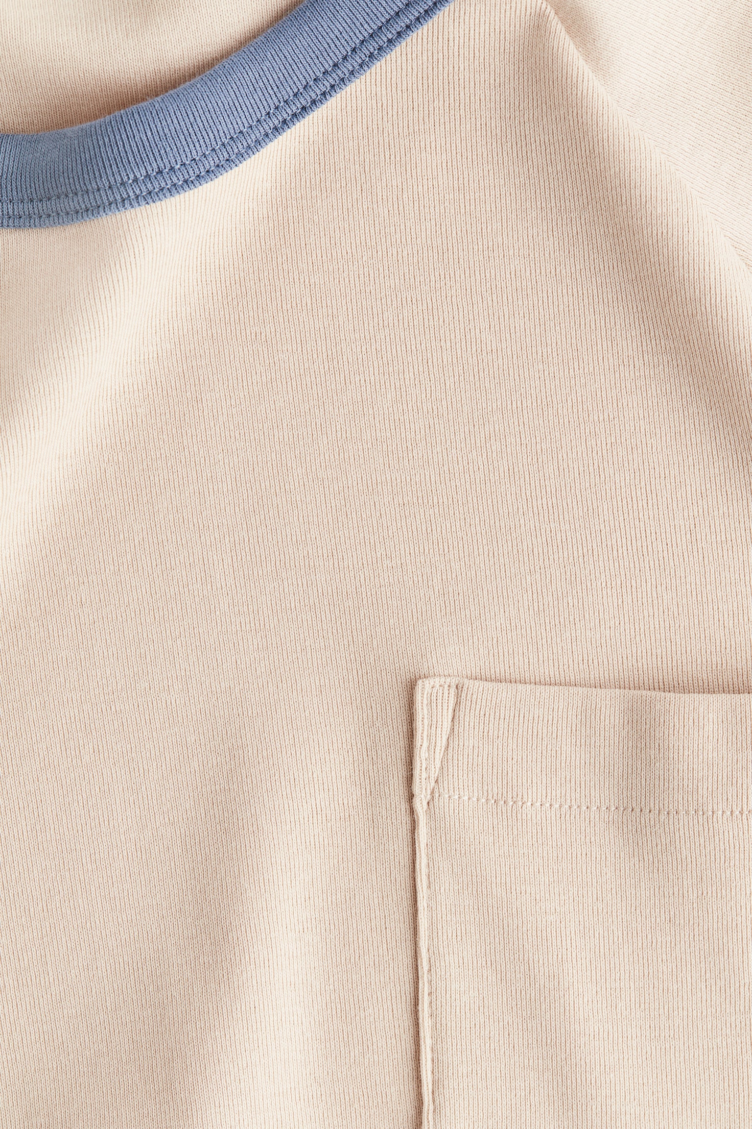 Áo thun tay ráp lăng - Màu be nhạt/Xanh dương khói/Màu be/Koiya - 4