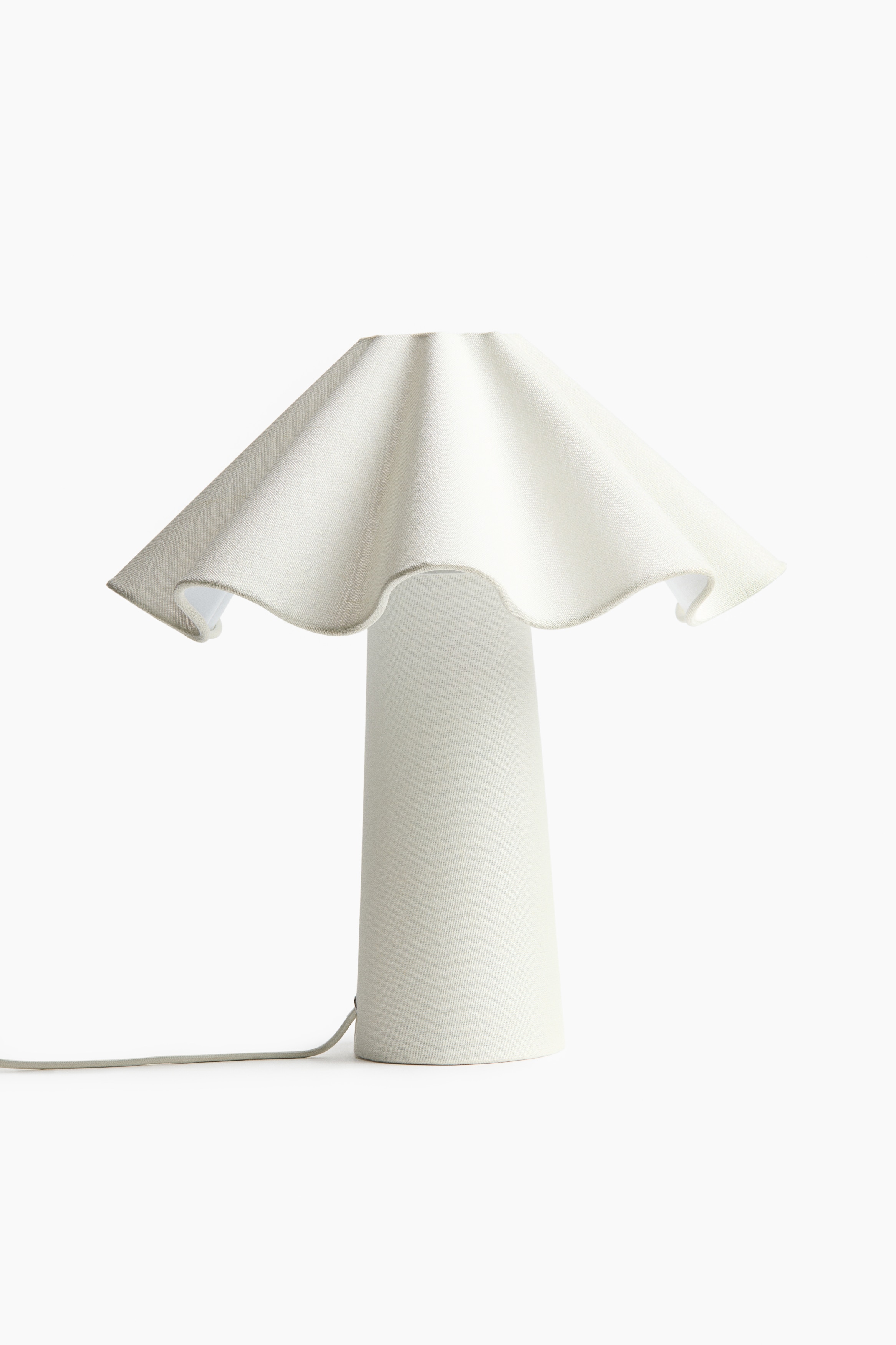 Wavy table lamp - Light beige/Burgundy