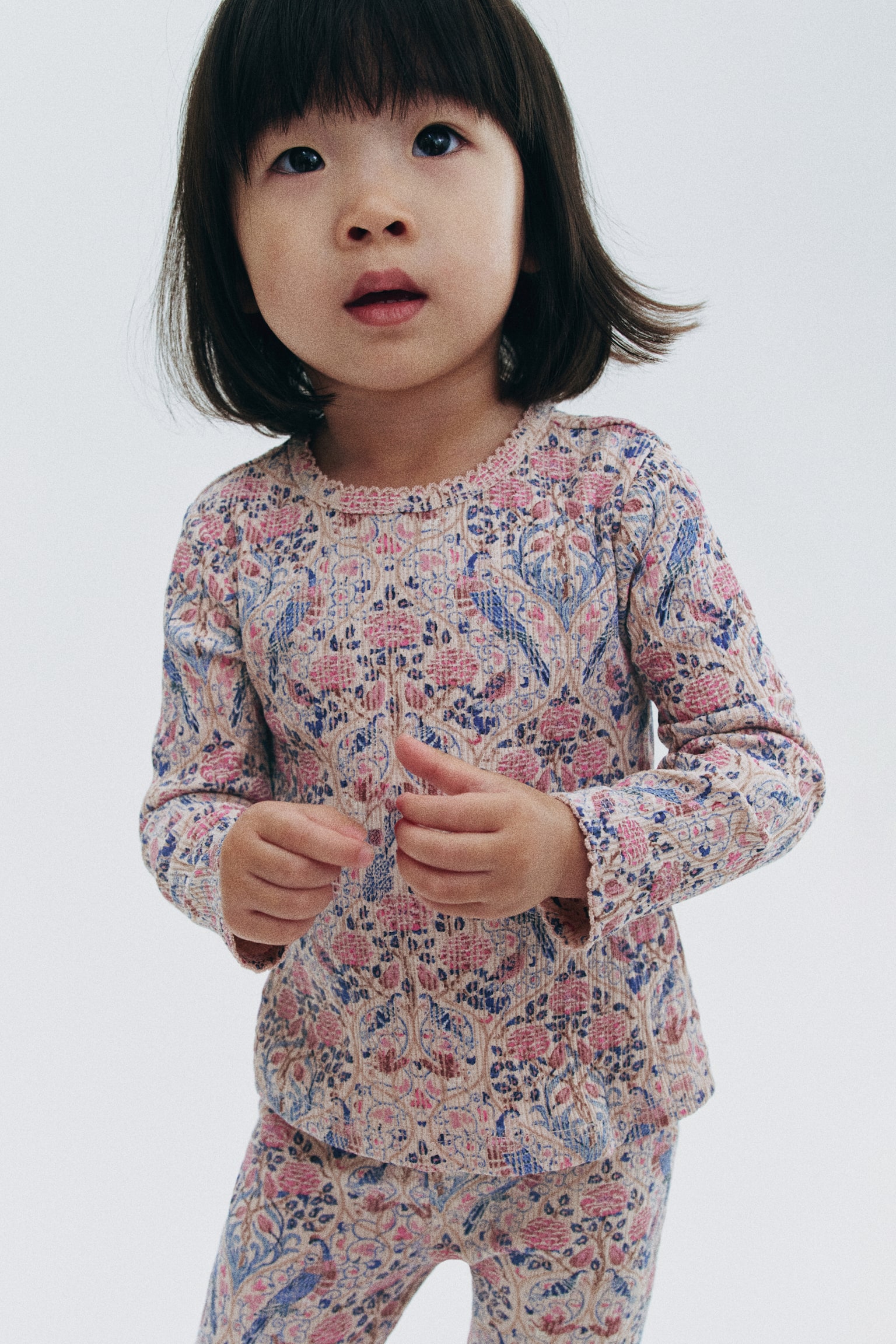 Детские комплекты H&M 2-Piece Printed Cotton Set, цвет: Розовый — фото 4