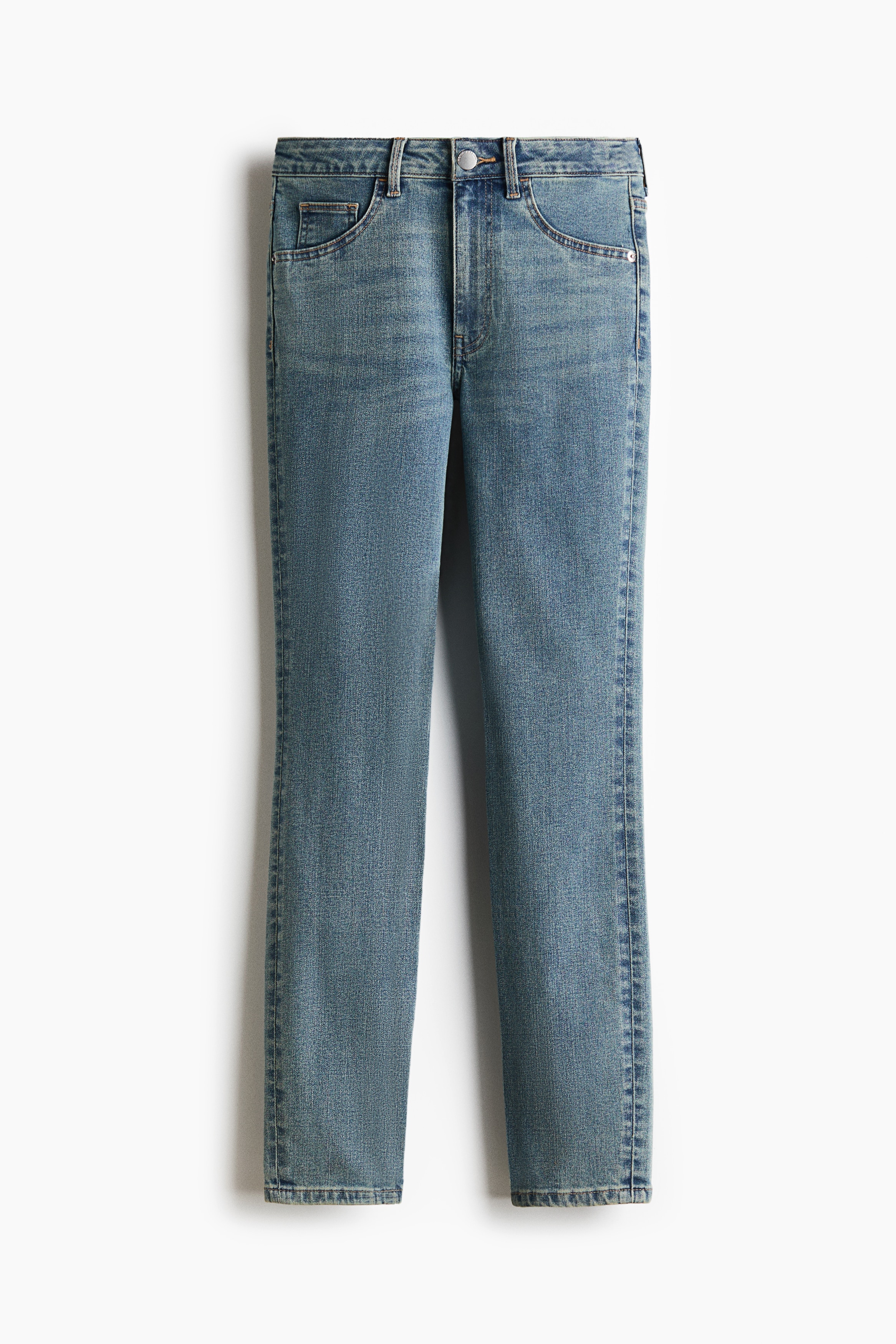 Skinny High Waist Ankle Jeans - Denim blue/Denim black