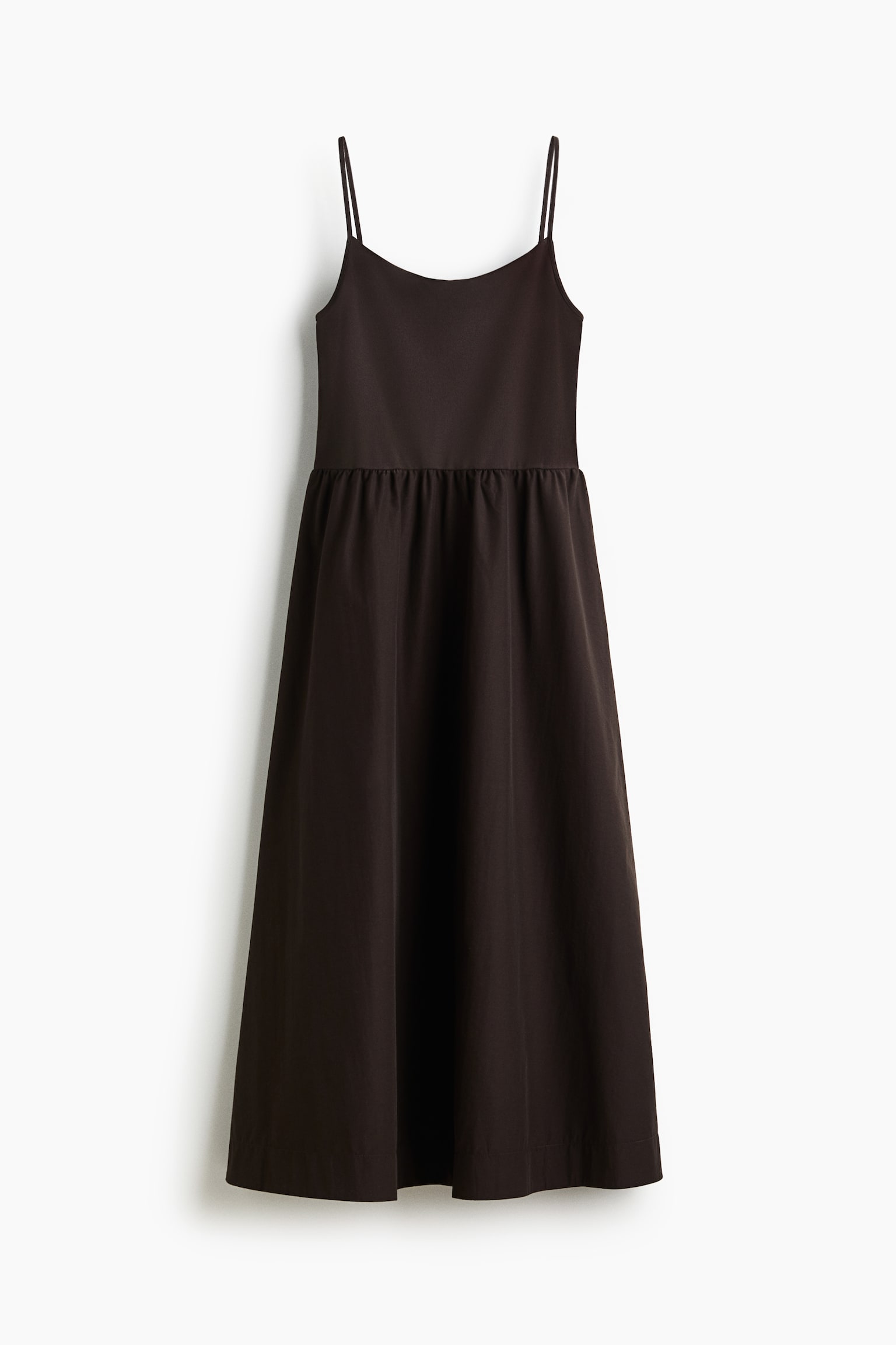 Strappy midi dress - Café oscuro/Negro/Blanco - 1