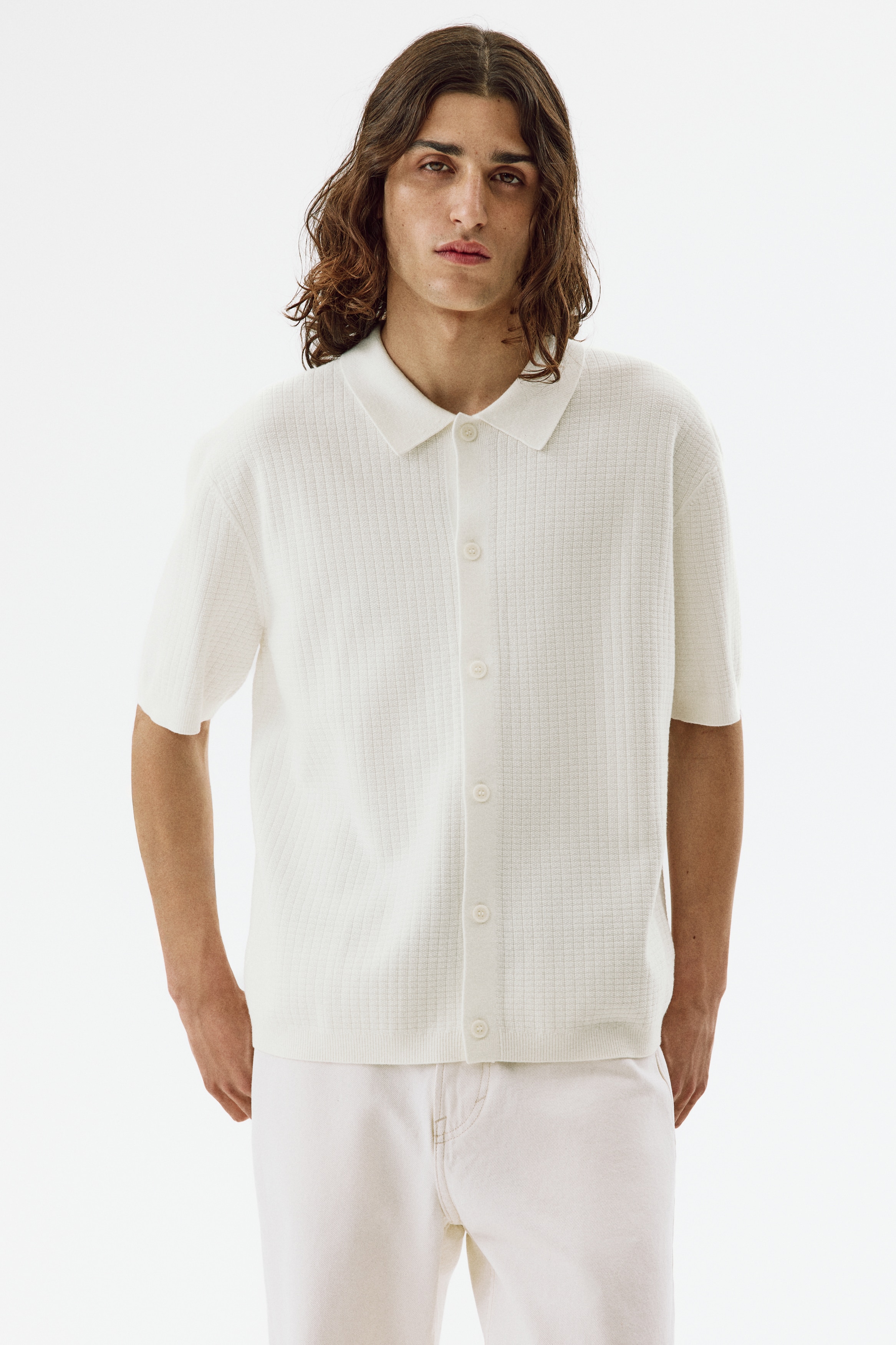 Regular-Fit Textured-Knit Shirt from H&M - $49.99