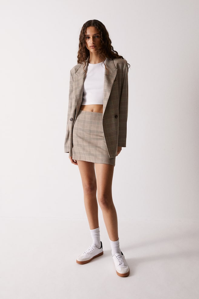 Mini skirt - Light beige/Checked/Black/Brown/Dogtooth-patterned/Grey/Snakeskin-patterned - 3