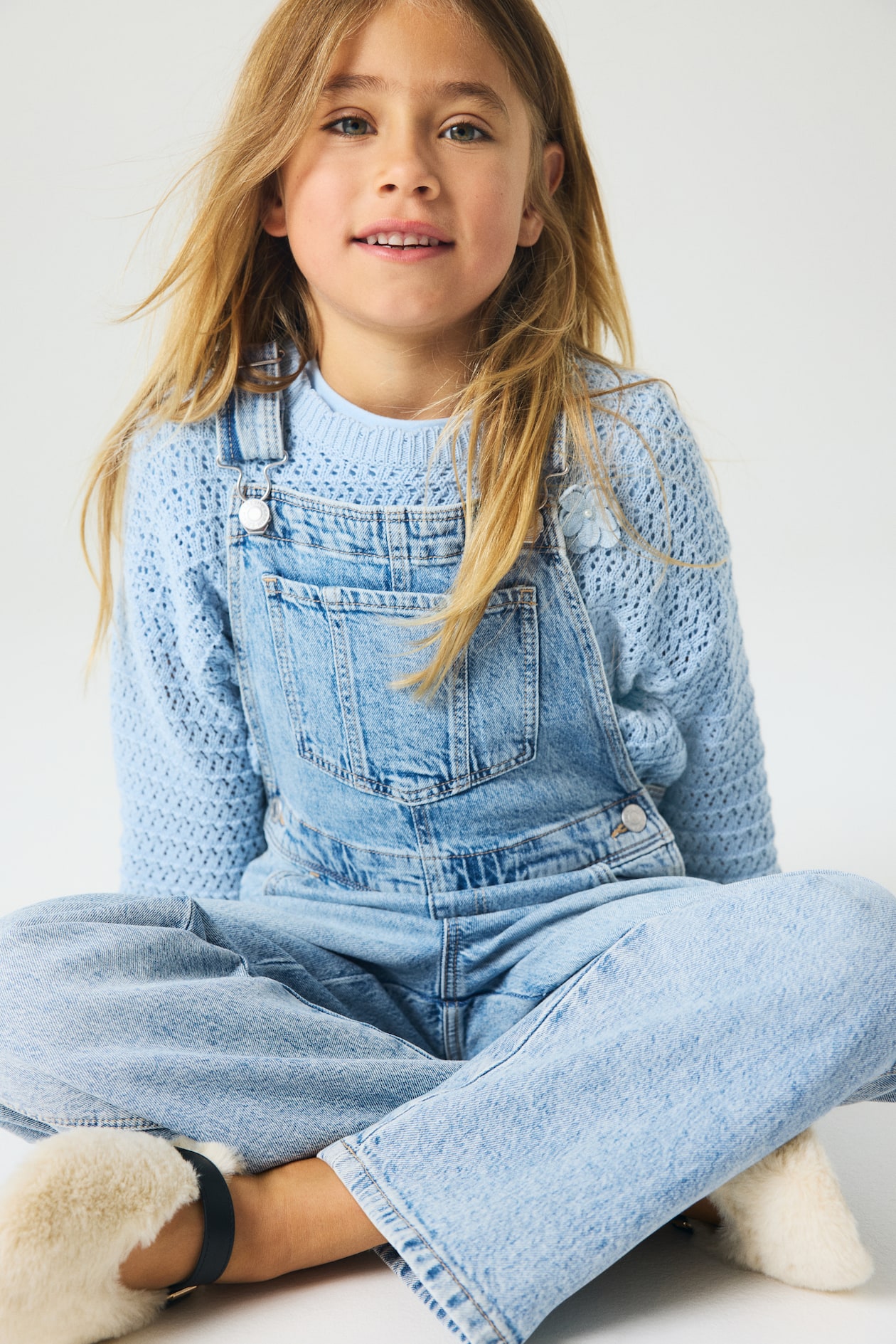 デニムオーバーオール - ライトデニムブルー - Kids | H&M JP