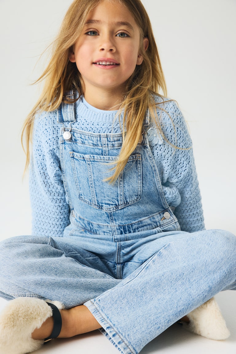 Salopette in denim Blu denim chiaro BAMBINO H&M IT