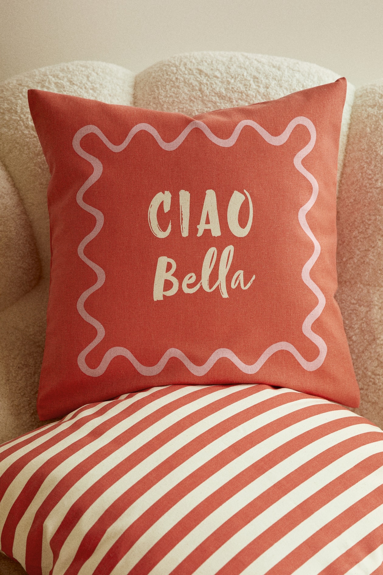 Cushion Cover Pillow With Home Written On It Printed Cotton