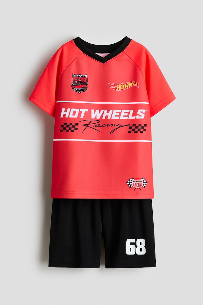 2-delt fotball sett - Rød/Hot Wheels/Blå/Super Mario/Mørk tåkegrønn/Pokémon/Mørk grå/Minions/Lys turkis/Hulken/Lys gul/Pokémon/Sort/Spider-Man - 1