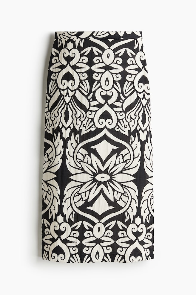 Jupe crayon - Noir/motif - 1