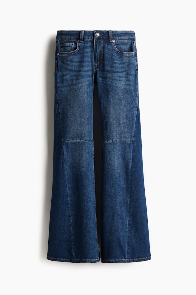 Flared Low Jeans - Denimblau/Denimblau/Blockfarben - 1