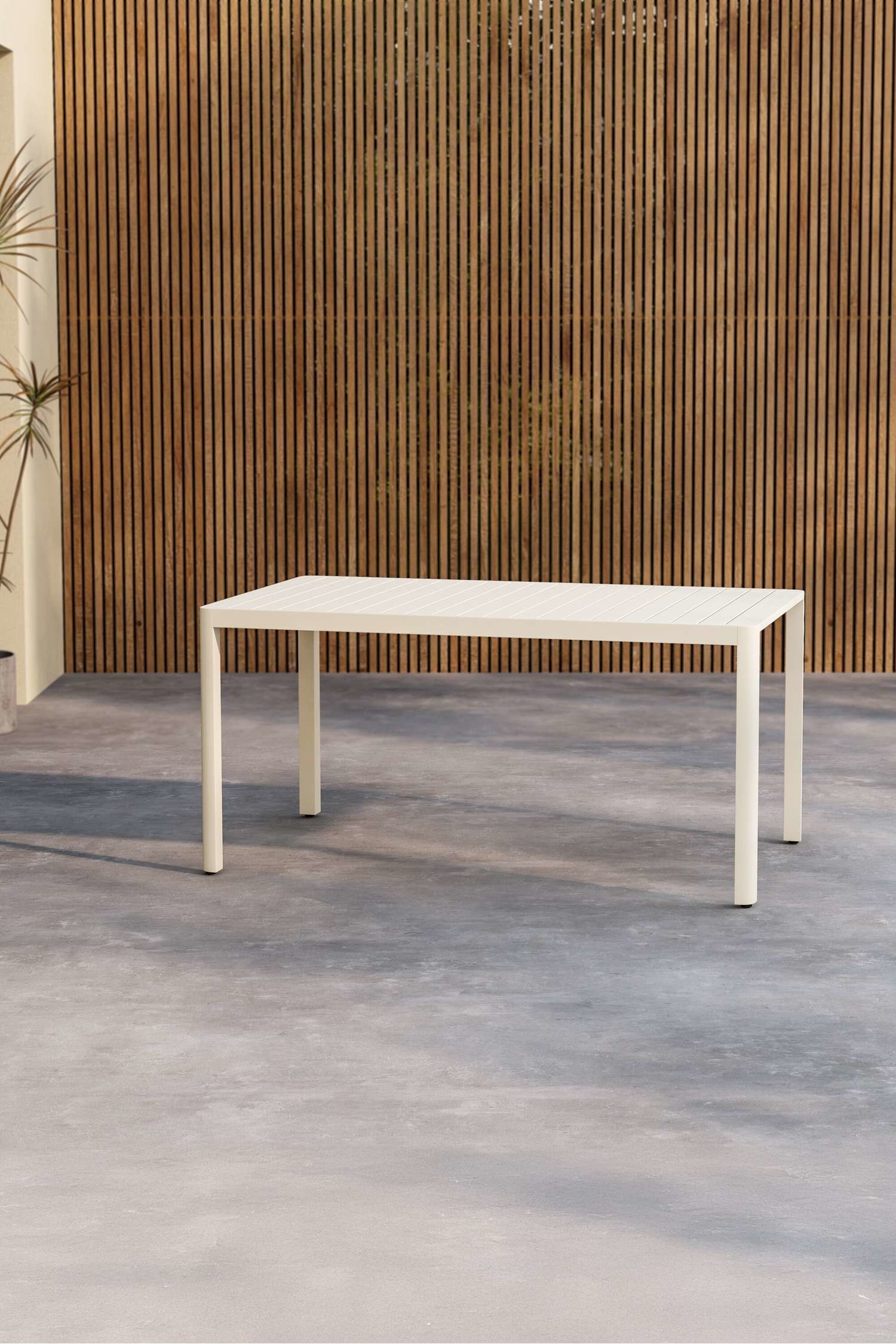 Giardini Dining Table - Aluminum, Beige/Aluminum, Black