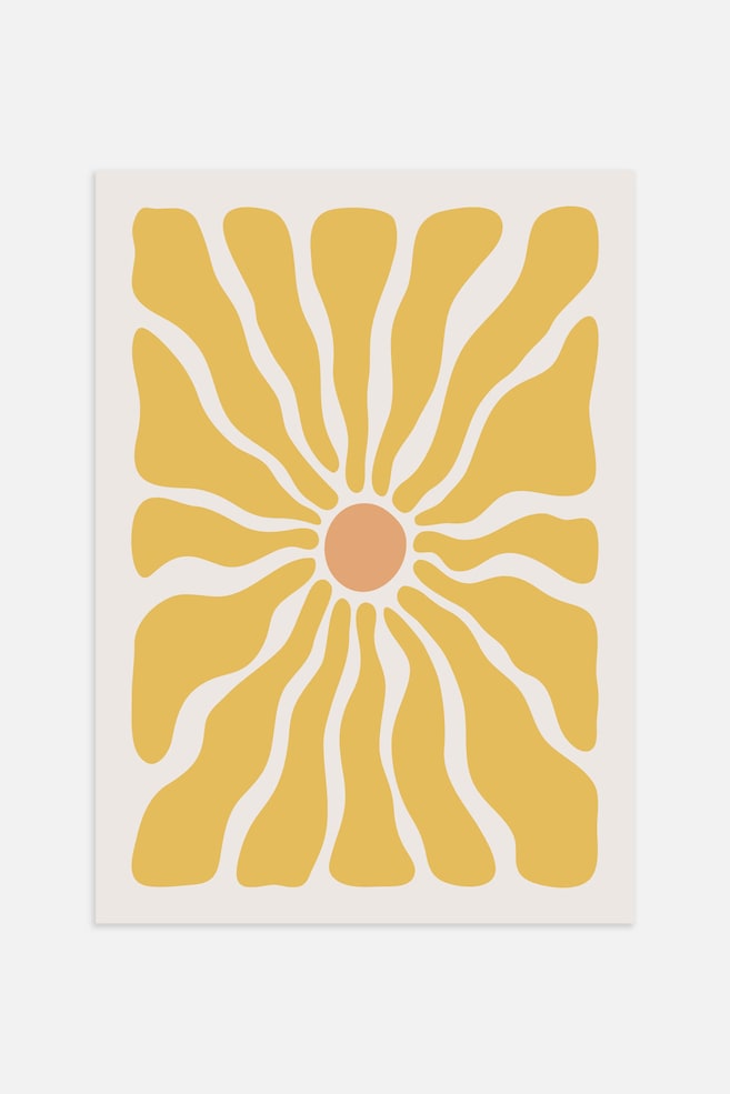 Groovy Flower Poster - Jaune - 1
