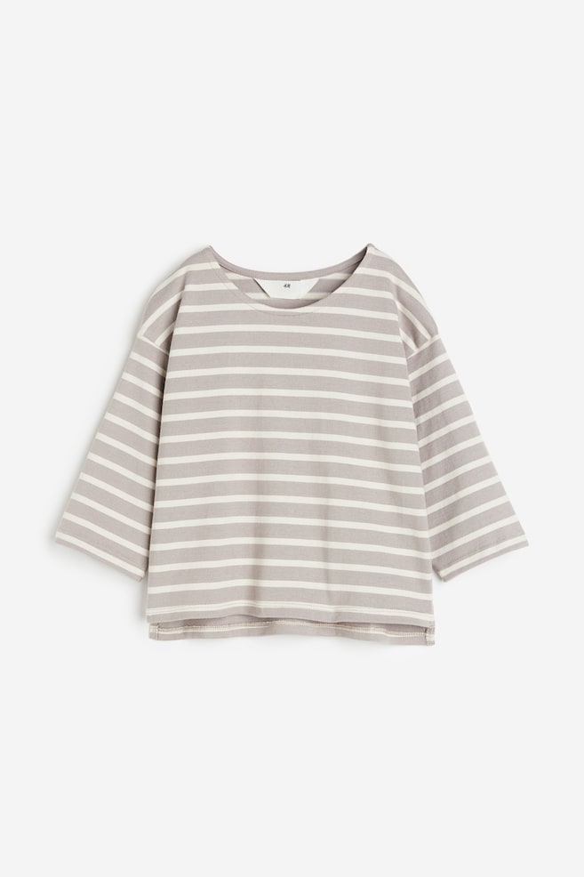 Oversized T-shirt - Mole/Striped/Navy blue/Striped/Light beige/Striped/Dusty blue/Striped - 1