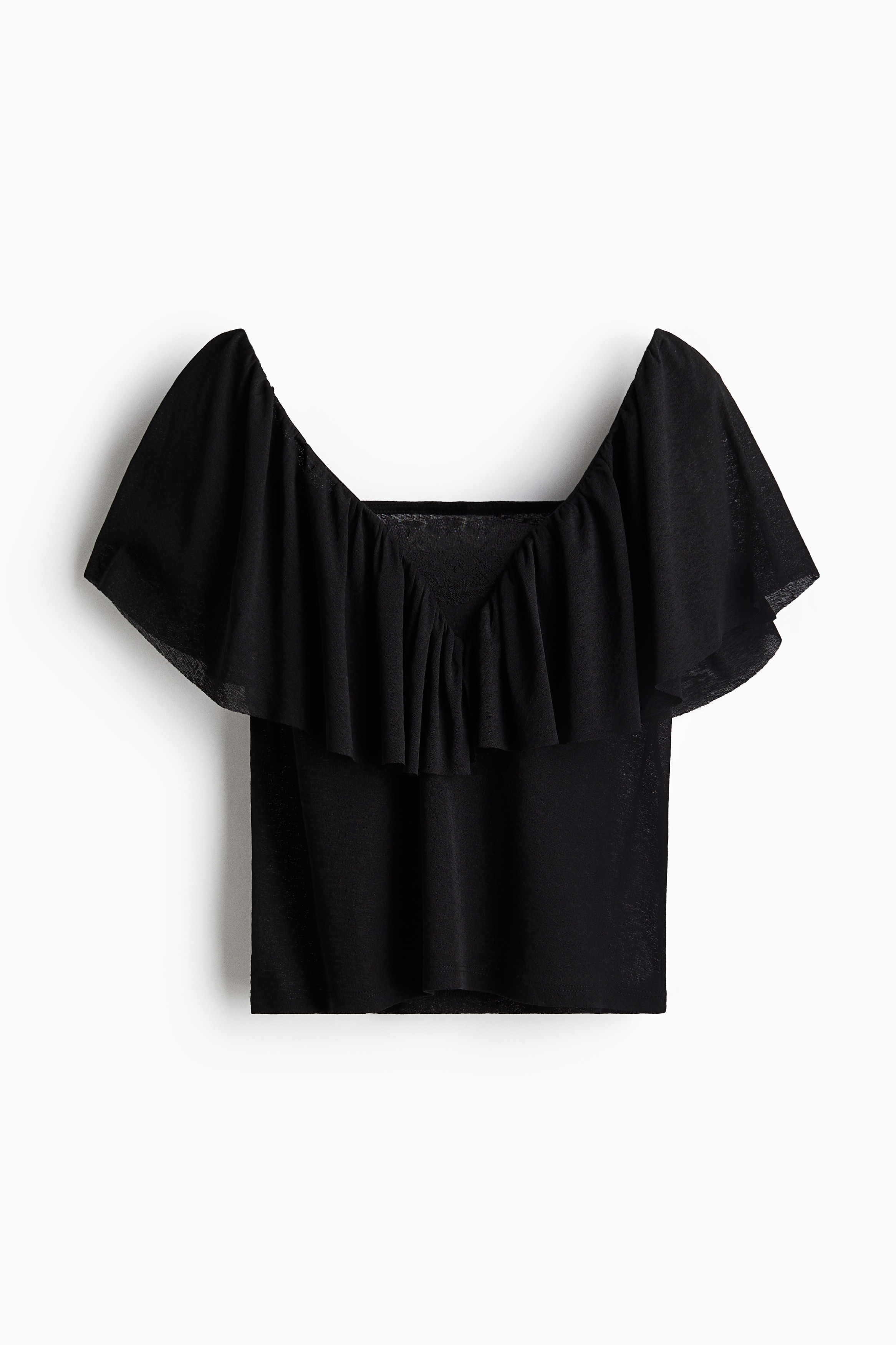 Farbalalı Üst - Siyah/Beyaz