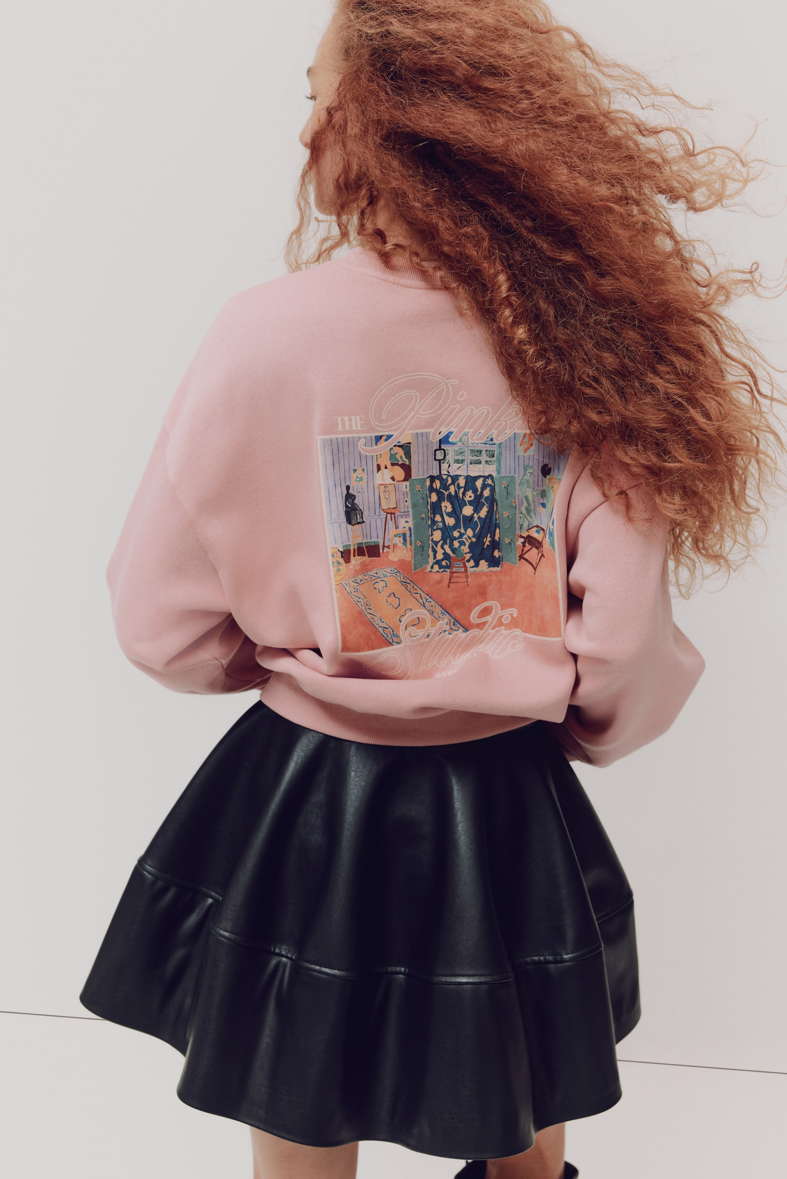 Oversized print-motif sweatshirt - Pink/Matisse/Blue/Monet/Light beige/Cezanne - 4