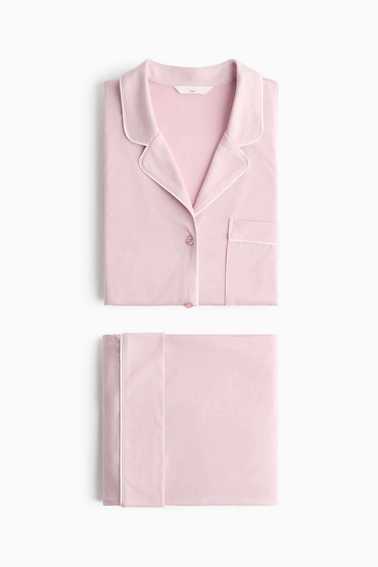 MAMA Pijama con borde tubular - Rosa claro/Negro/Verde caqui claro/Negro - 7