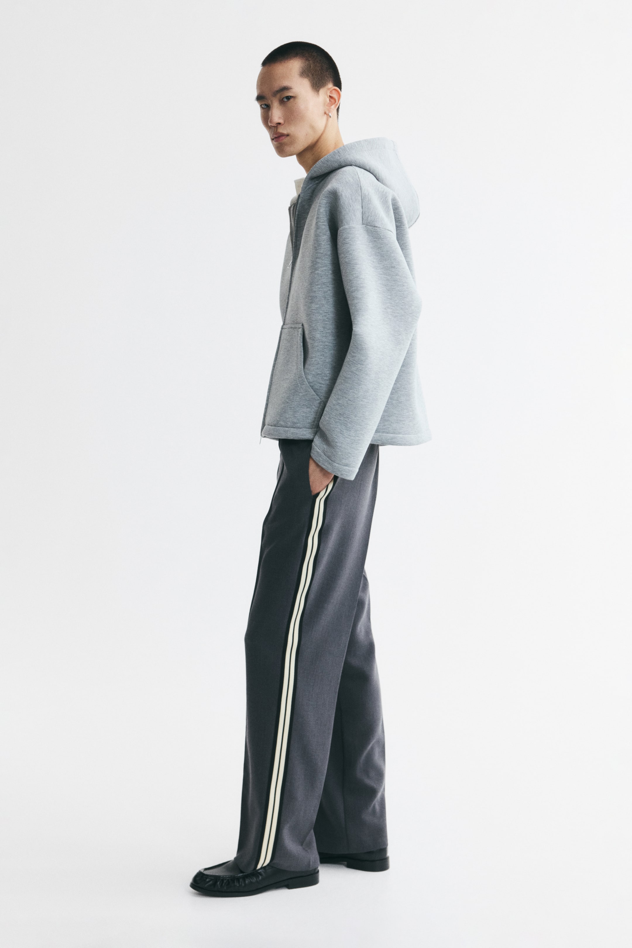 Oversized Scuba Hooded Jacket