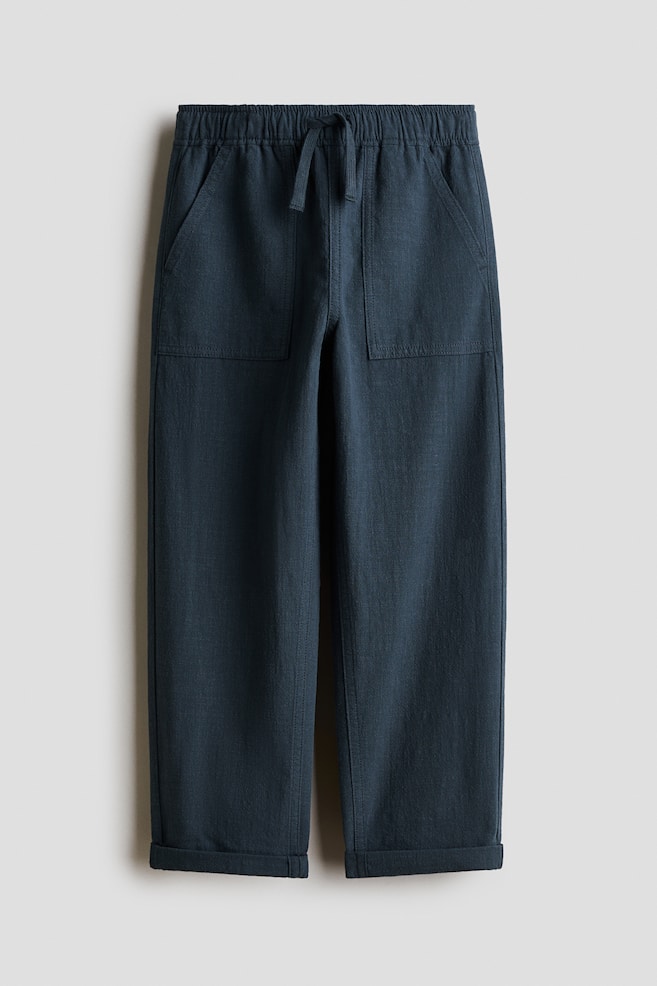 Cotton trousers - Dark grey/Light beige/Brown - 1